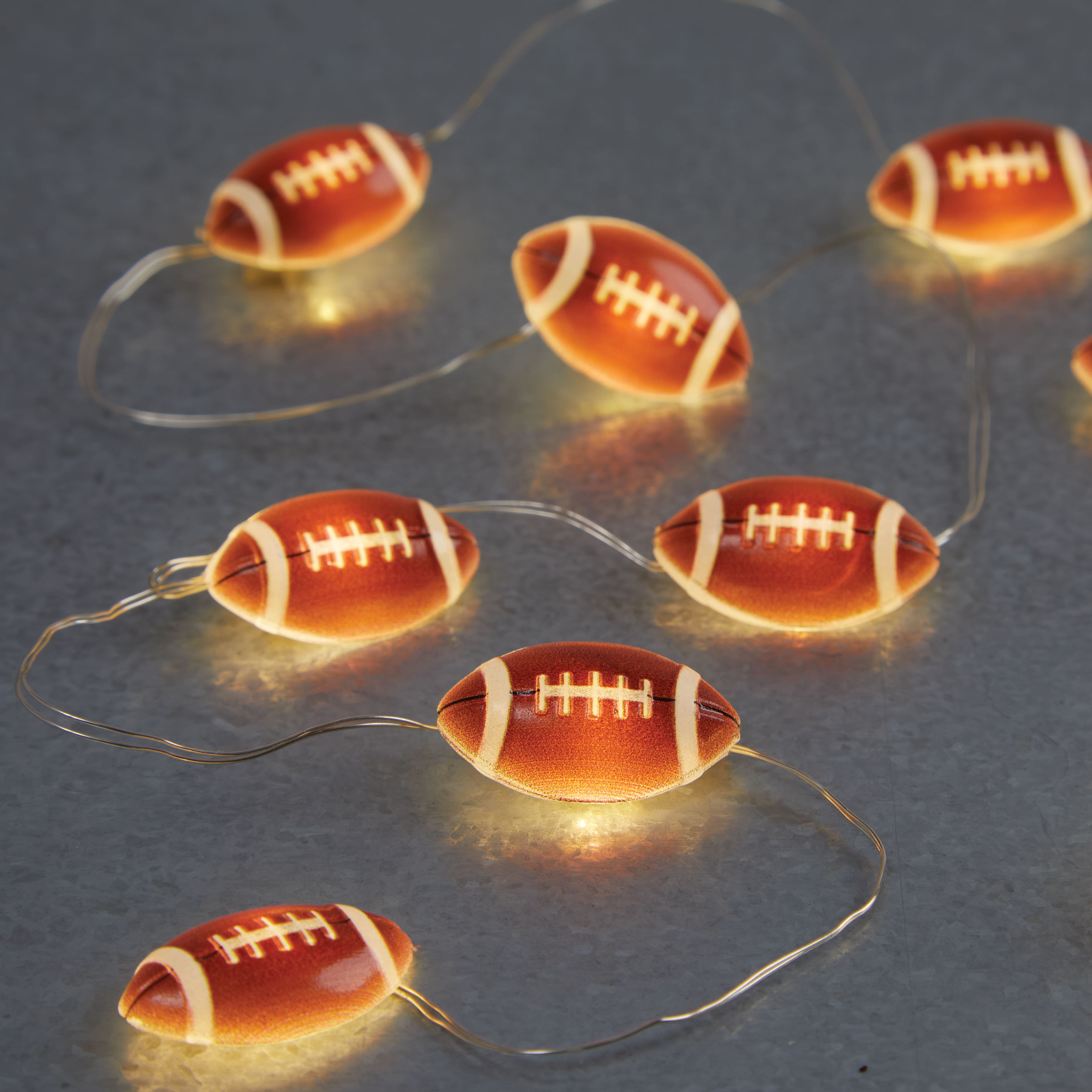 18ct. Warm White LED Football Crafting Lights by Celebrate It™