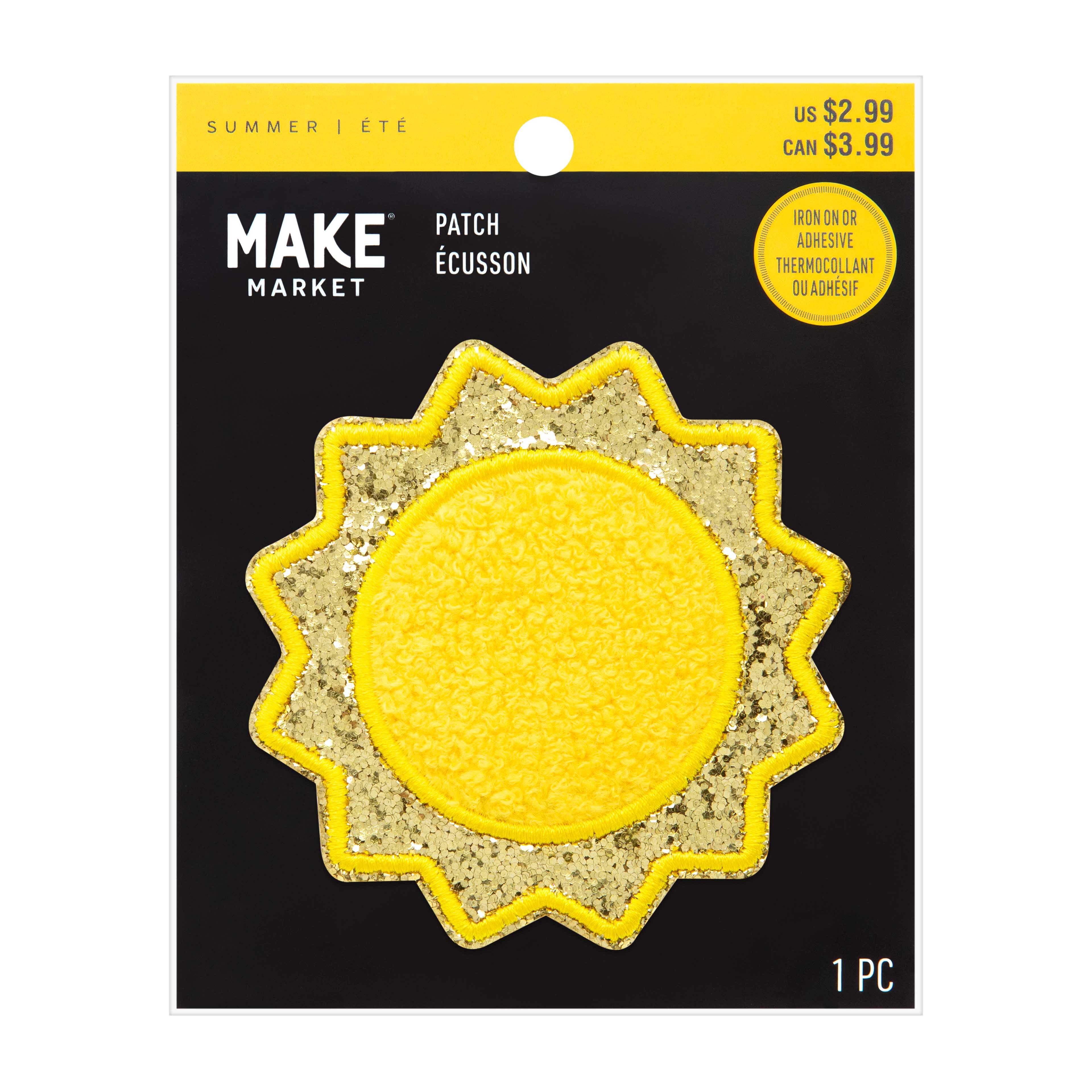 Summer Sun Iron On &#x26; Adhesive Patch by Make Market&#xAE;