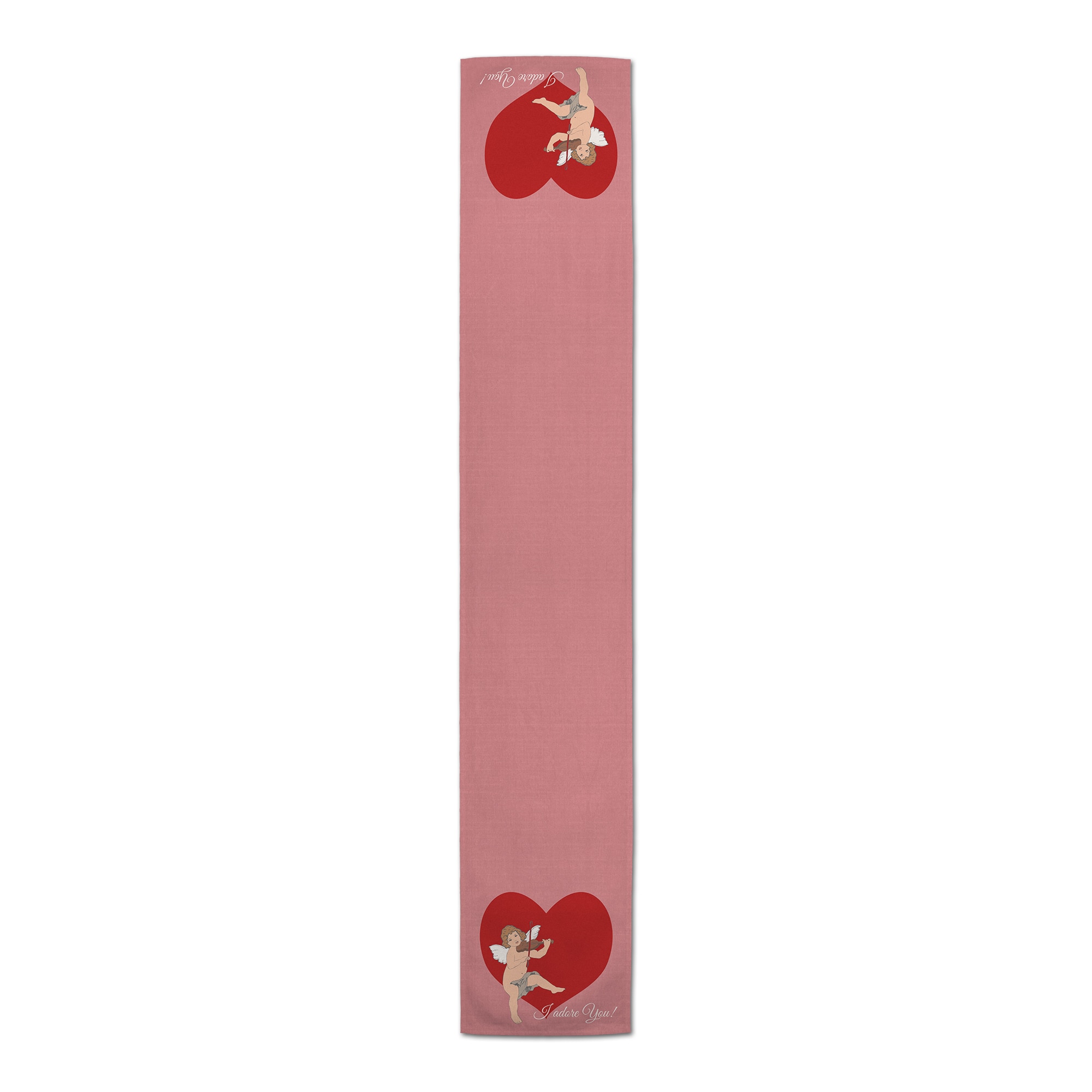 Cupid Heart 16&#x22; x 72&#x22; Poly Twill Table Runner