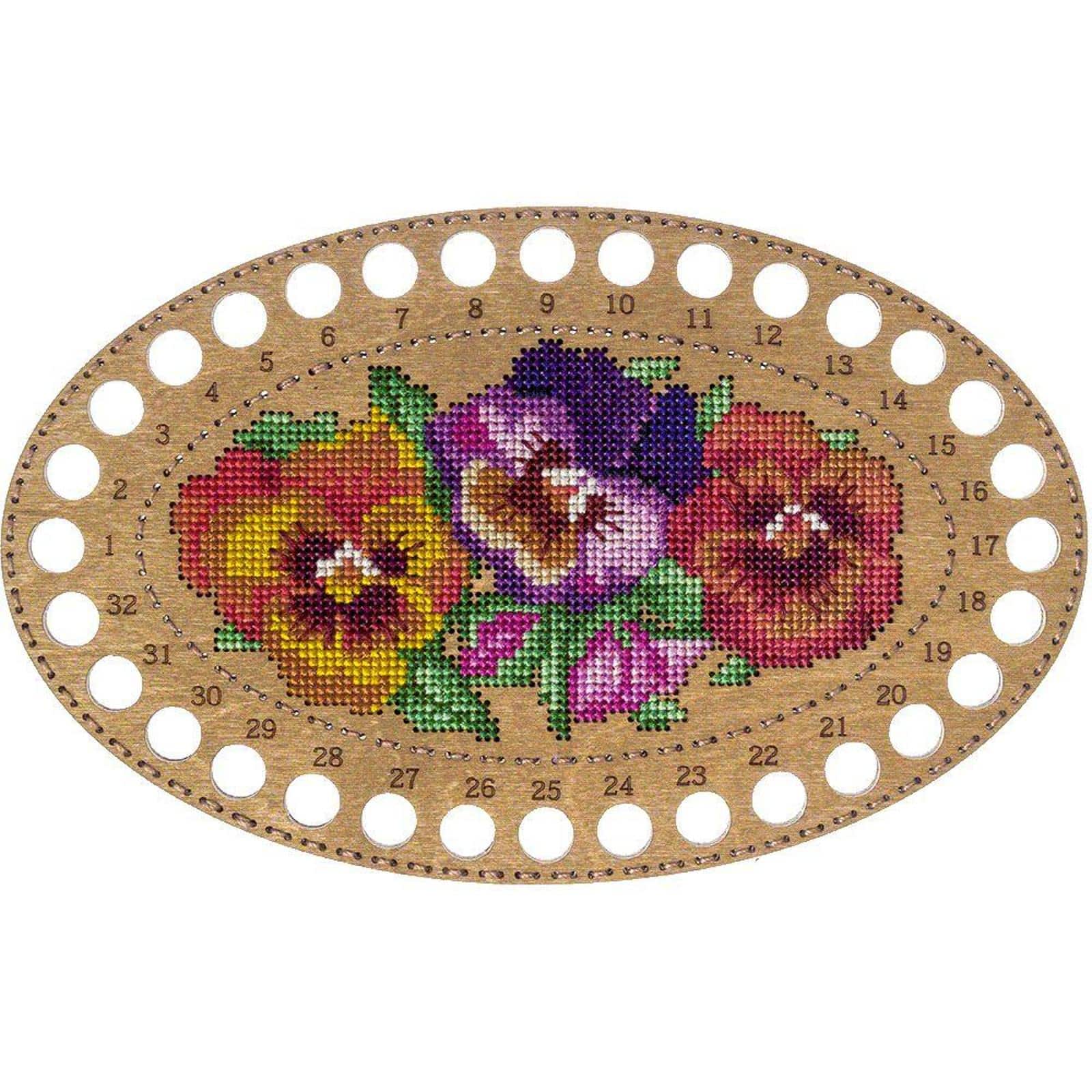 Wonderland Crafts Flowers Numbered Embroidery Thread Organizer