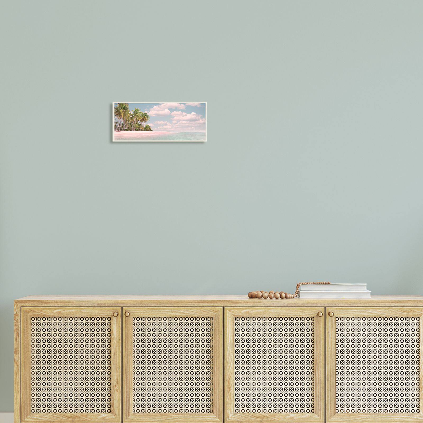 Stupell Industries Clear Water Tropical Beach Coast Sun Bleached Photography,7" x 17"