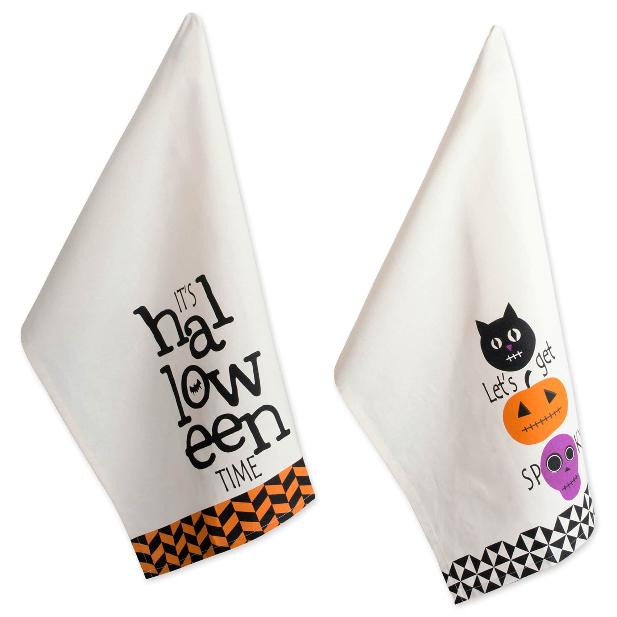 DII&#xAE; Assorted All Hallows Eve Halloween Printed Dishtowel Set