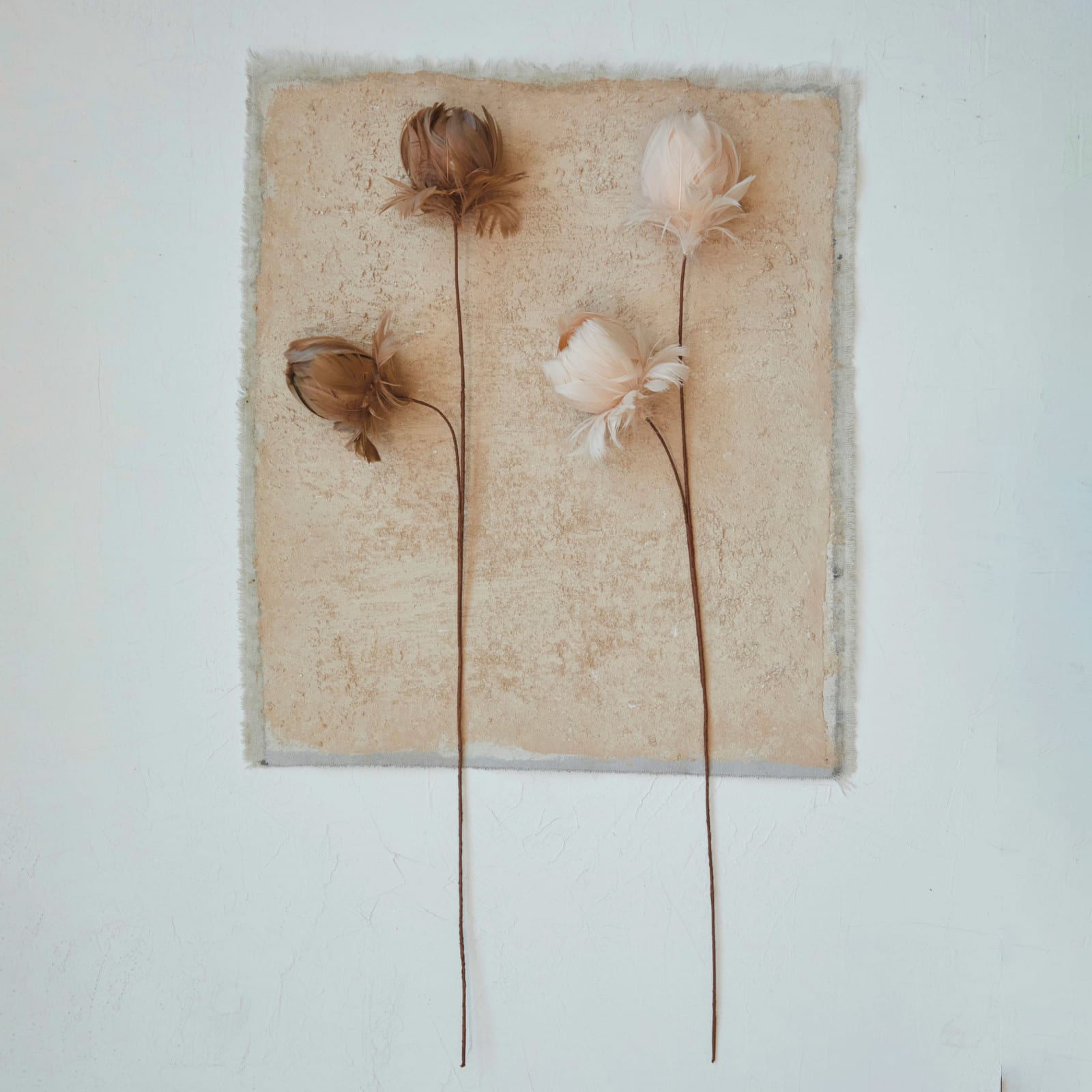 Hello Honey® 28.25" Pink Organic Feather Flower Stem