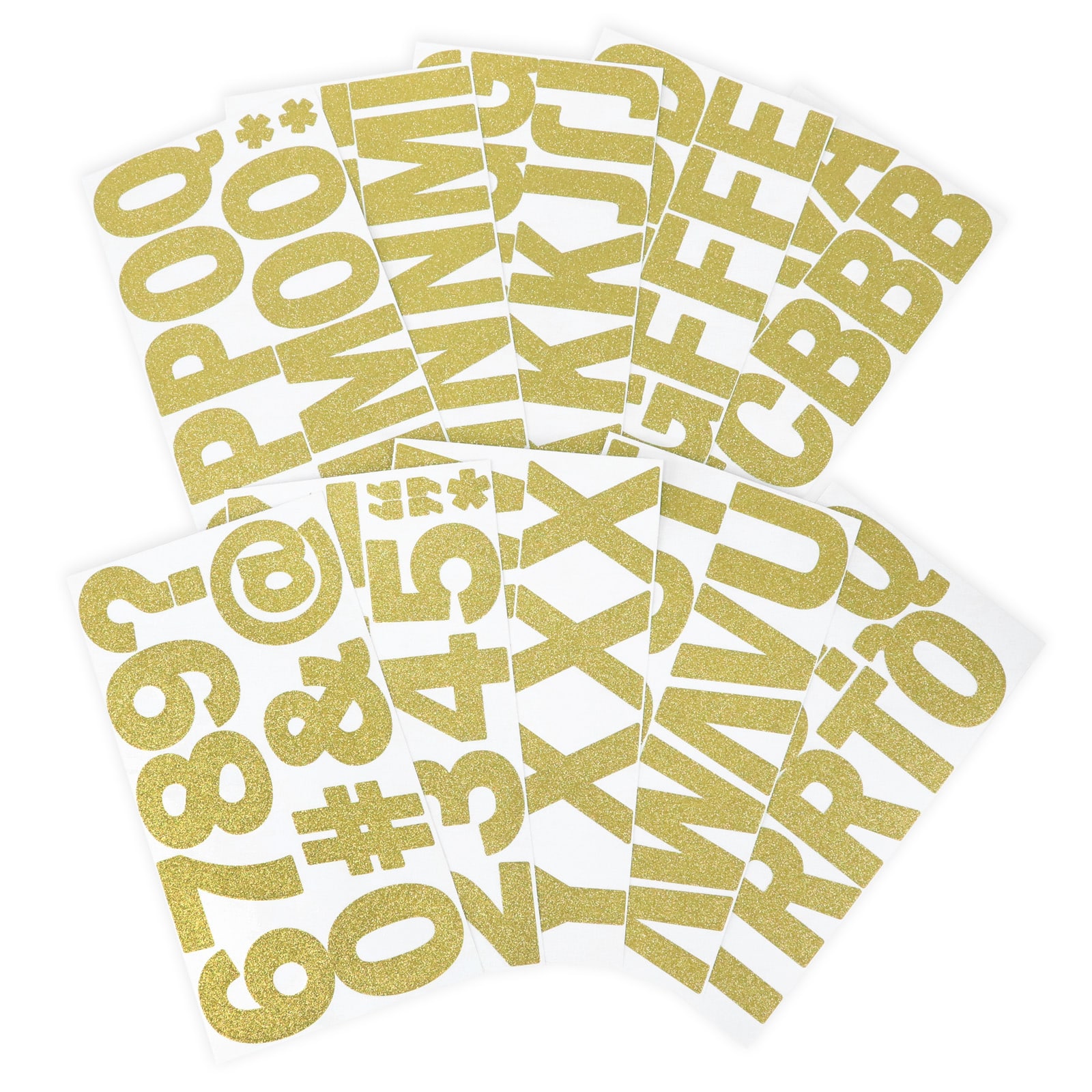 Recollections 92-Piece Gold Glitter Rounded Number Stickers - Each