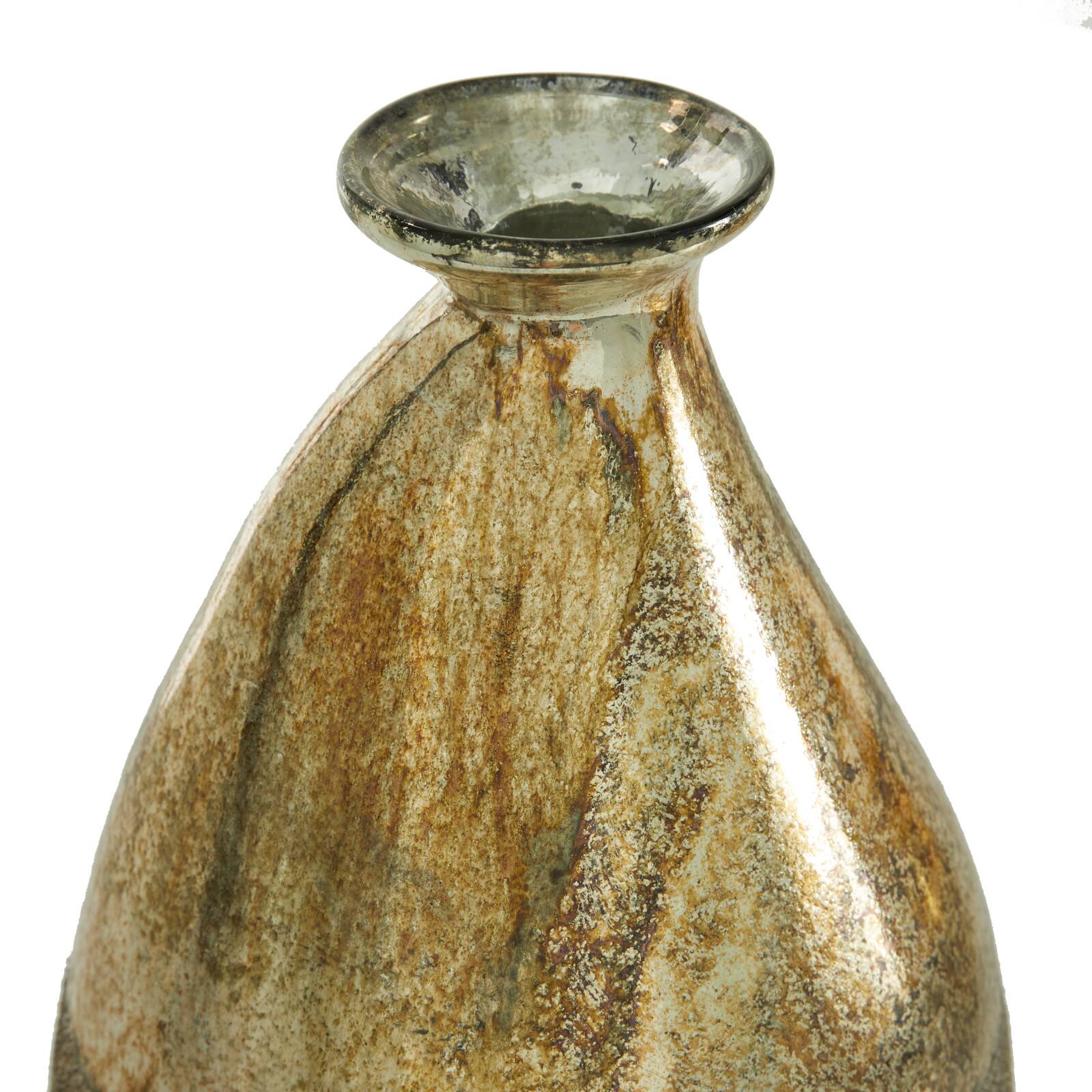 Gold Glass Rustic Vase Set