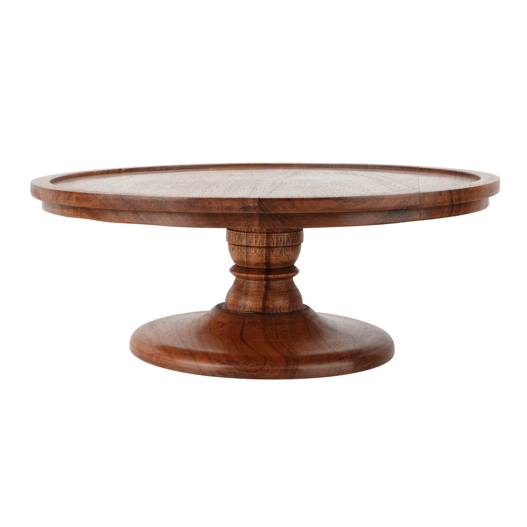 10" Natural Wooden Cake Stand by Ashland®