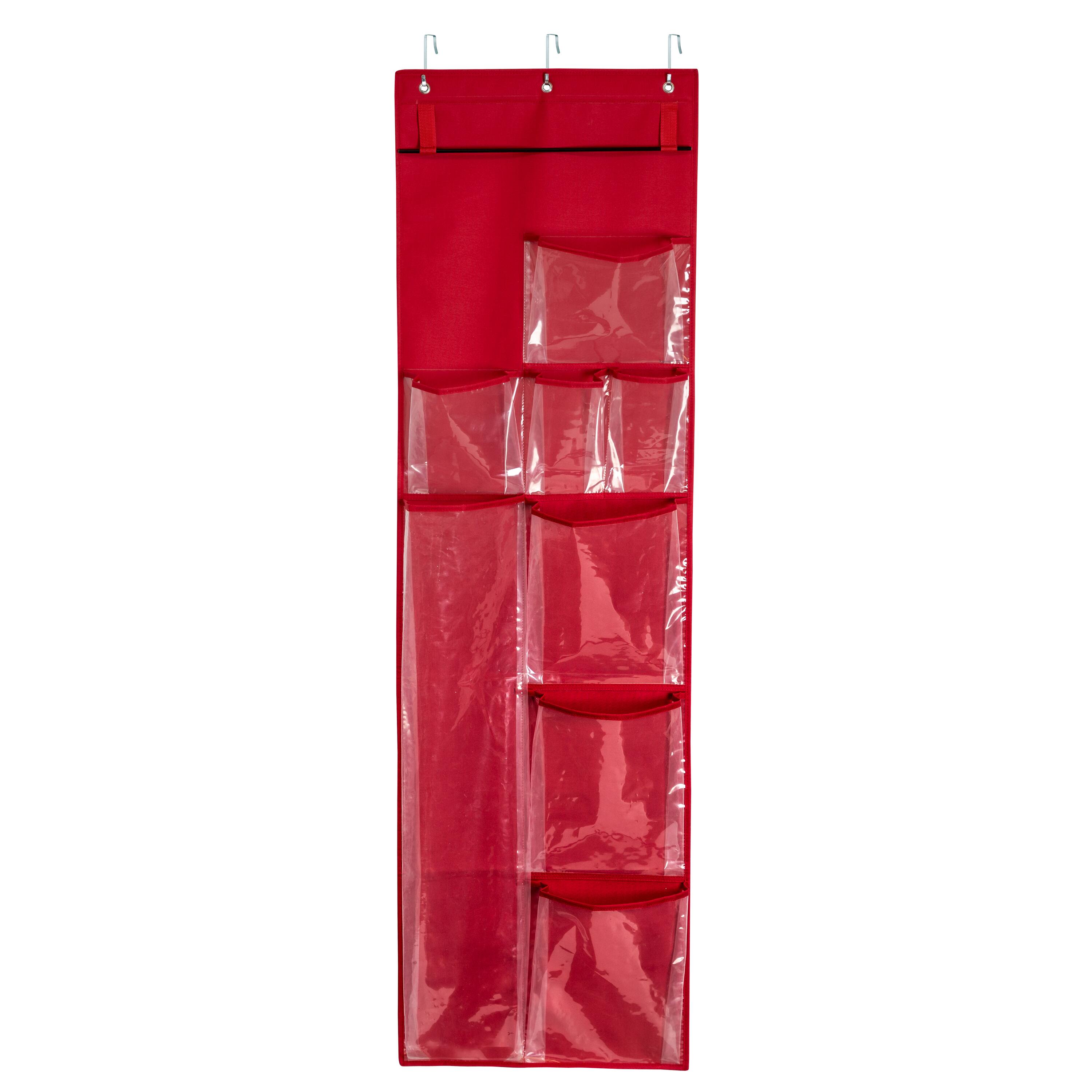 Honey Can Do Red Over-the-Door Holiday Gift Wrap Organizer