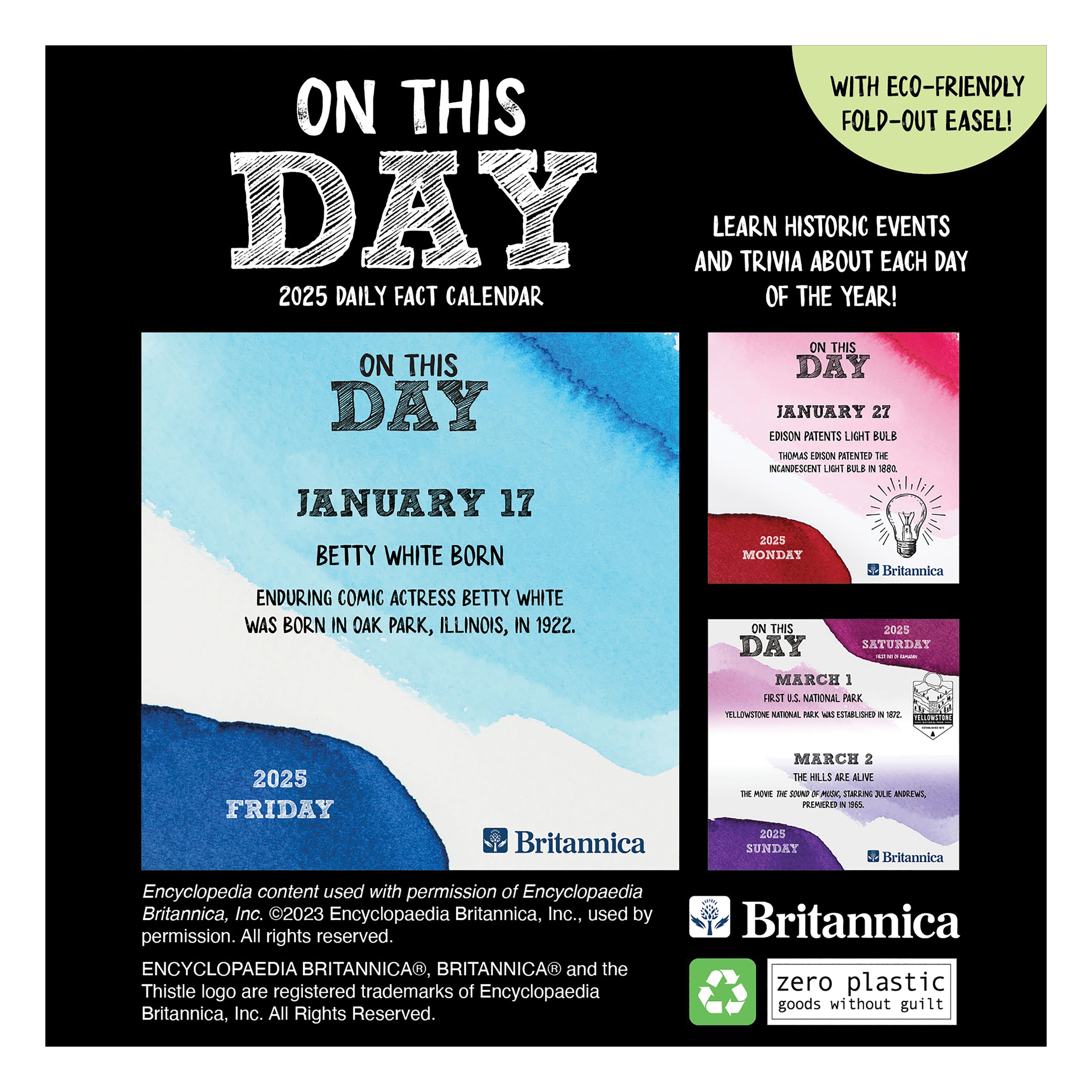 TF Publishing 2025 On This Day Daily Desktop Calendar