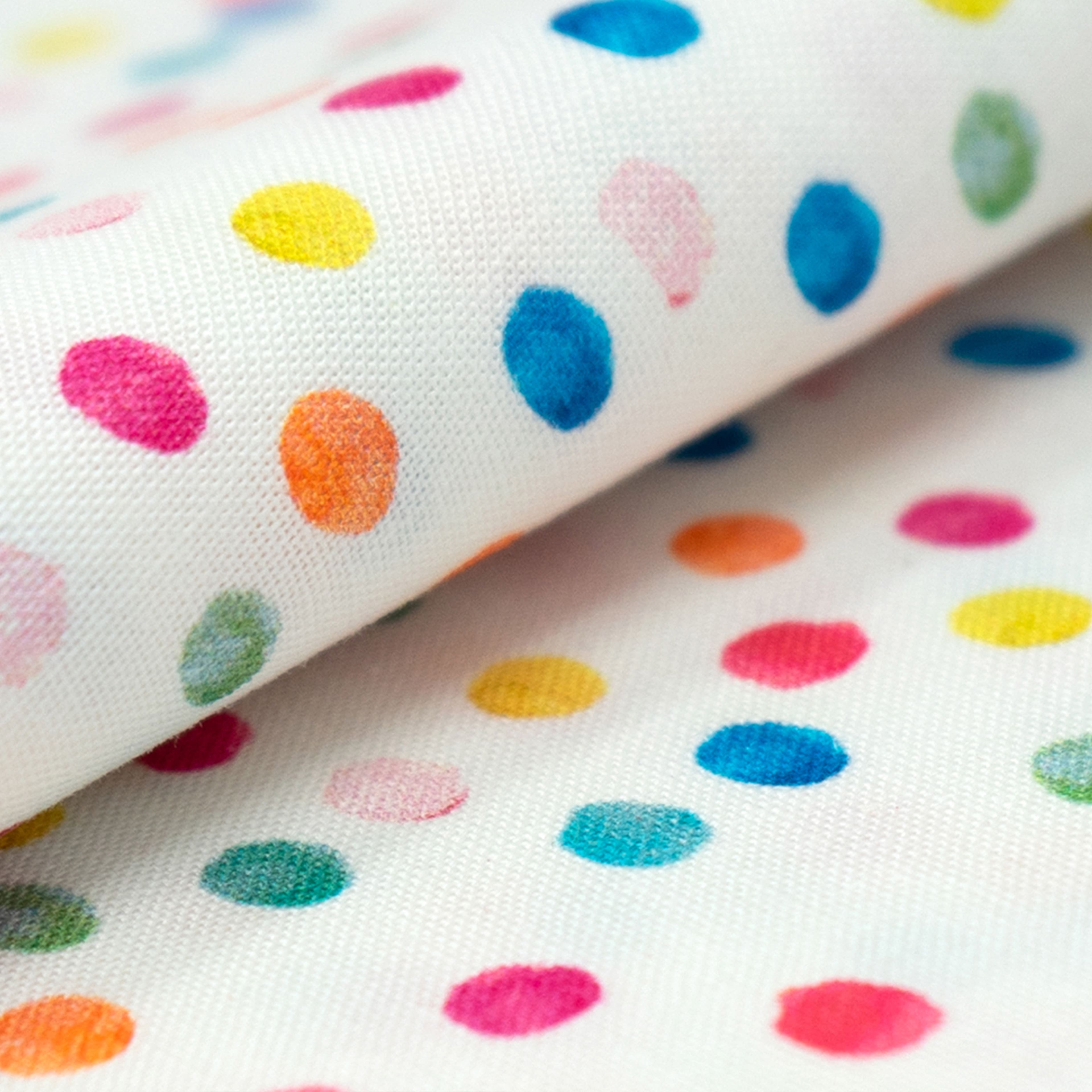 SINGER Multicolored Polka Dot Cotton Fabric