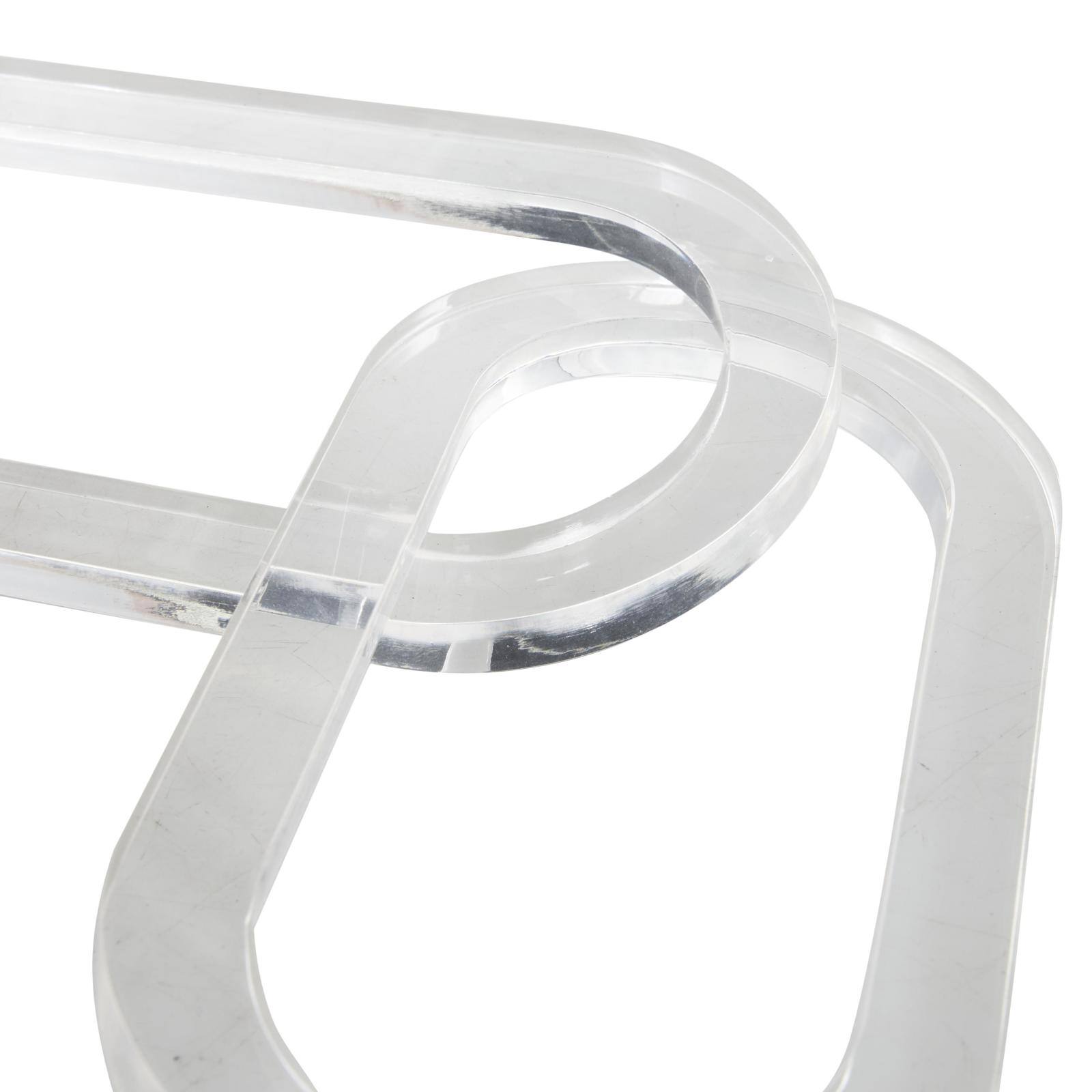 27" Clear Acrylic Plastic Chain Oval Link Sculpture