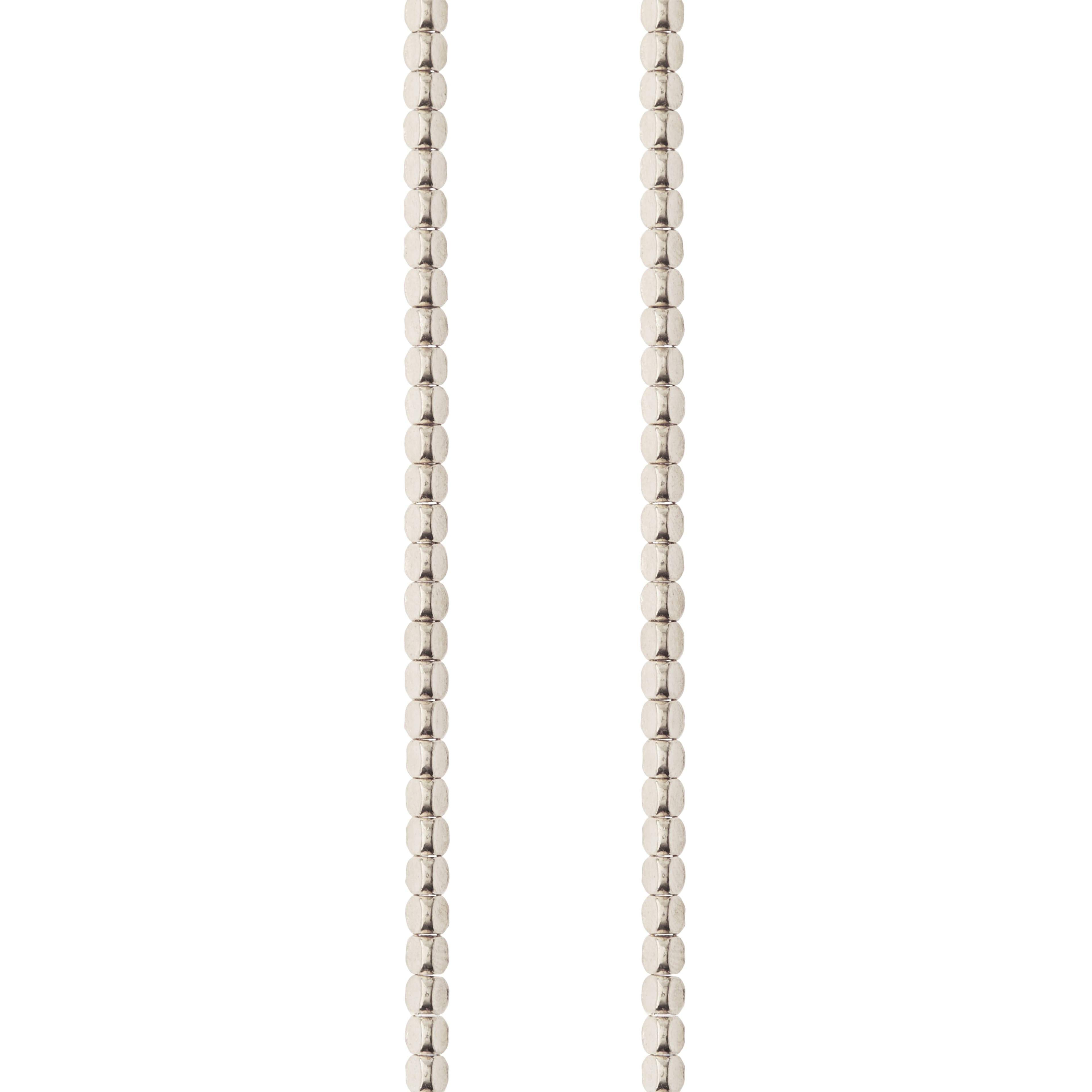 Rhodium Metal Irregular Shape Beads, 3mm by Bead Landing™