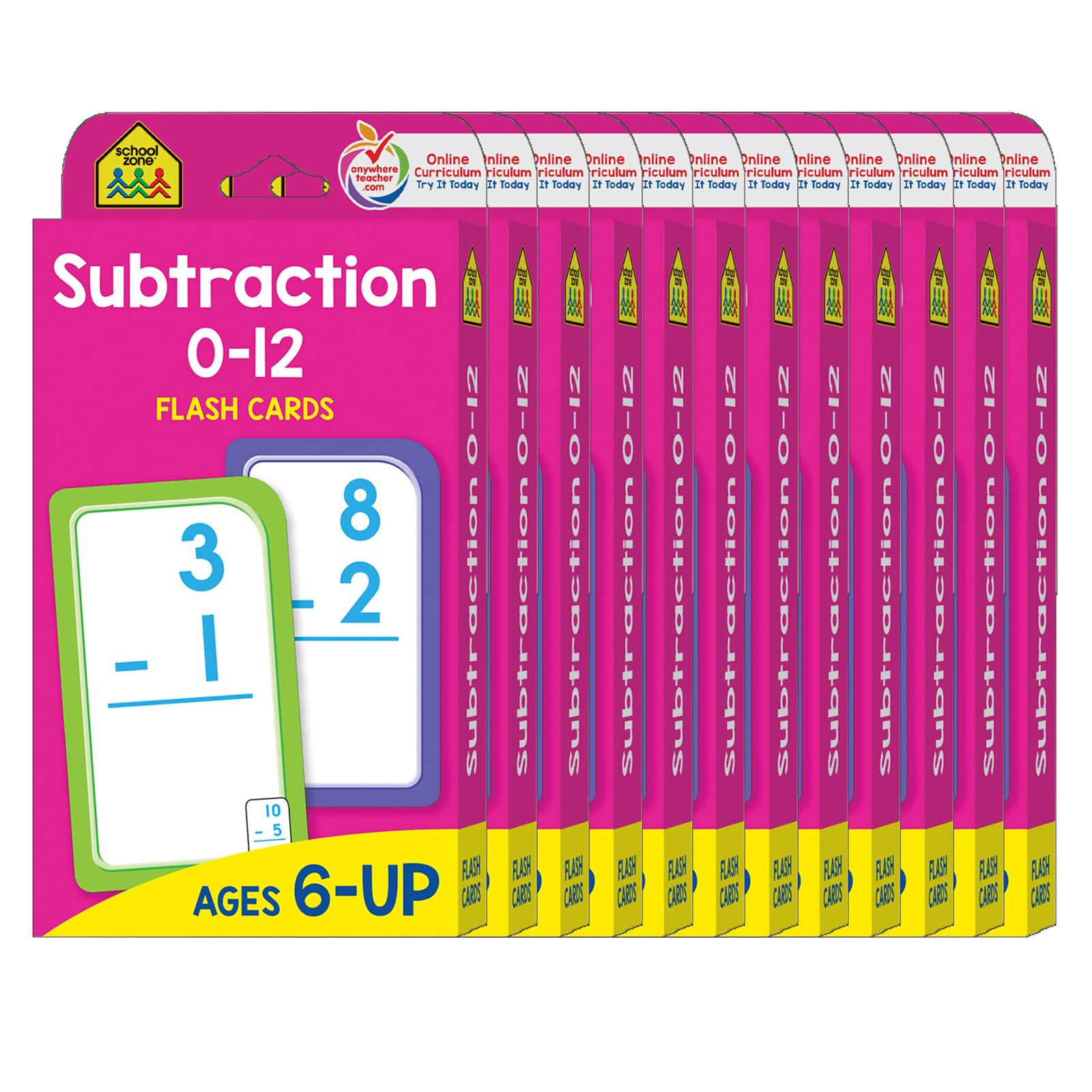 School Zone Subtraction 0-12 Flash Cards Subtraction 0-12 Flash Cards 