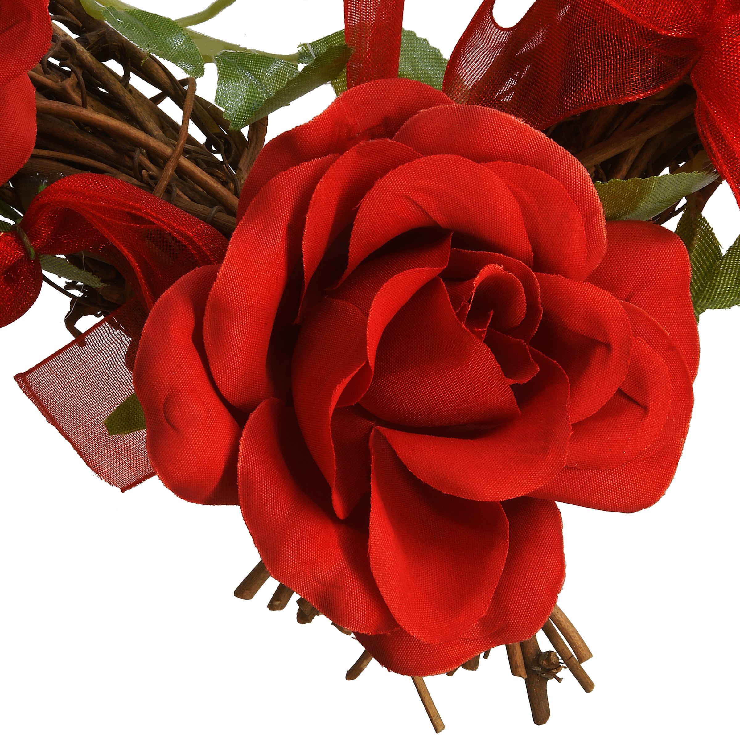 16" Valentine Heart Rose Wreath