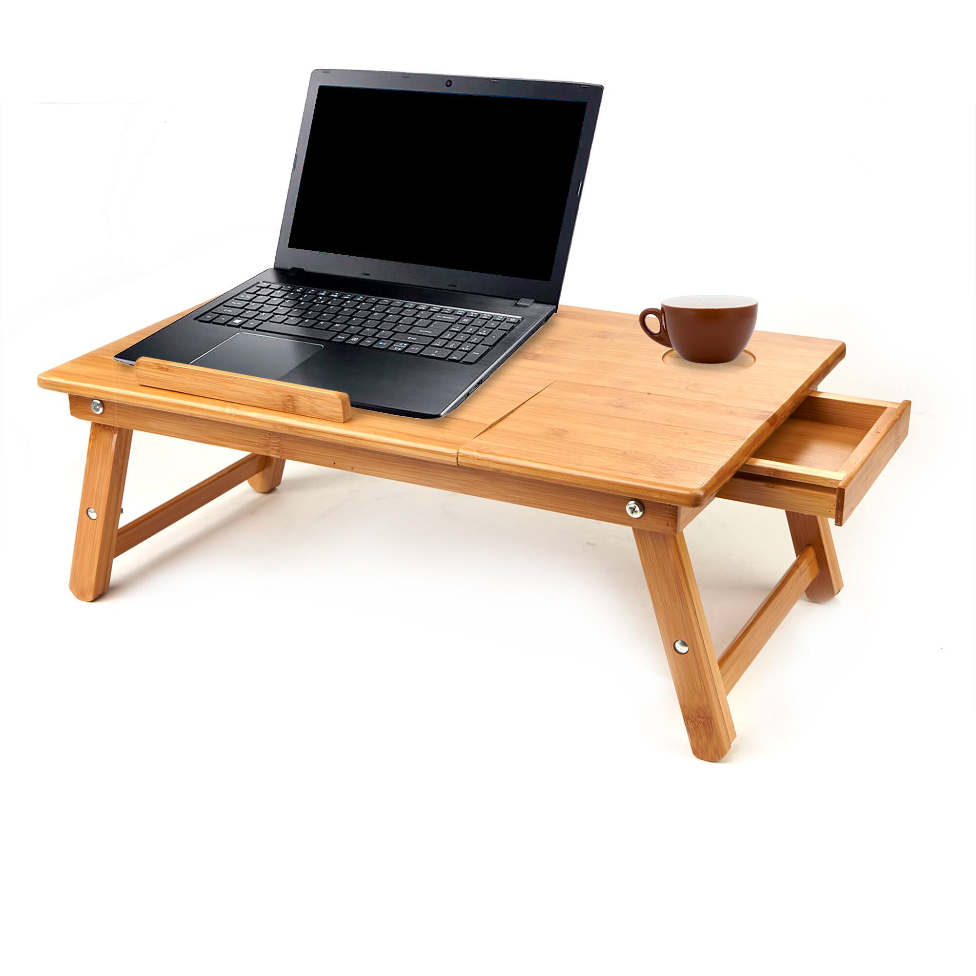 Mind Reader 21&#x22; Adjustable Laptop Coolpad Flip Top Laptop Desk