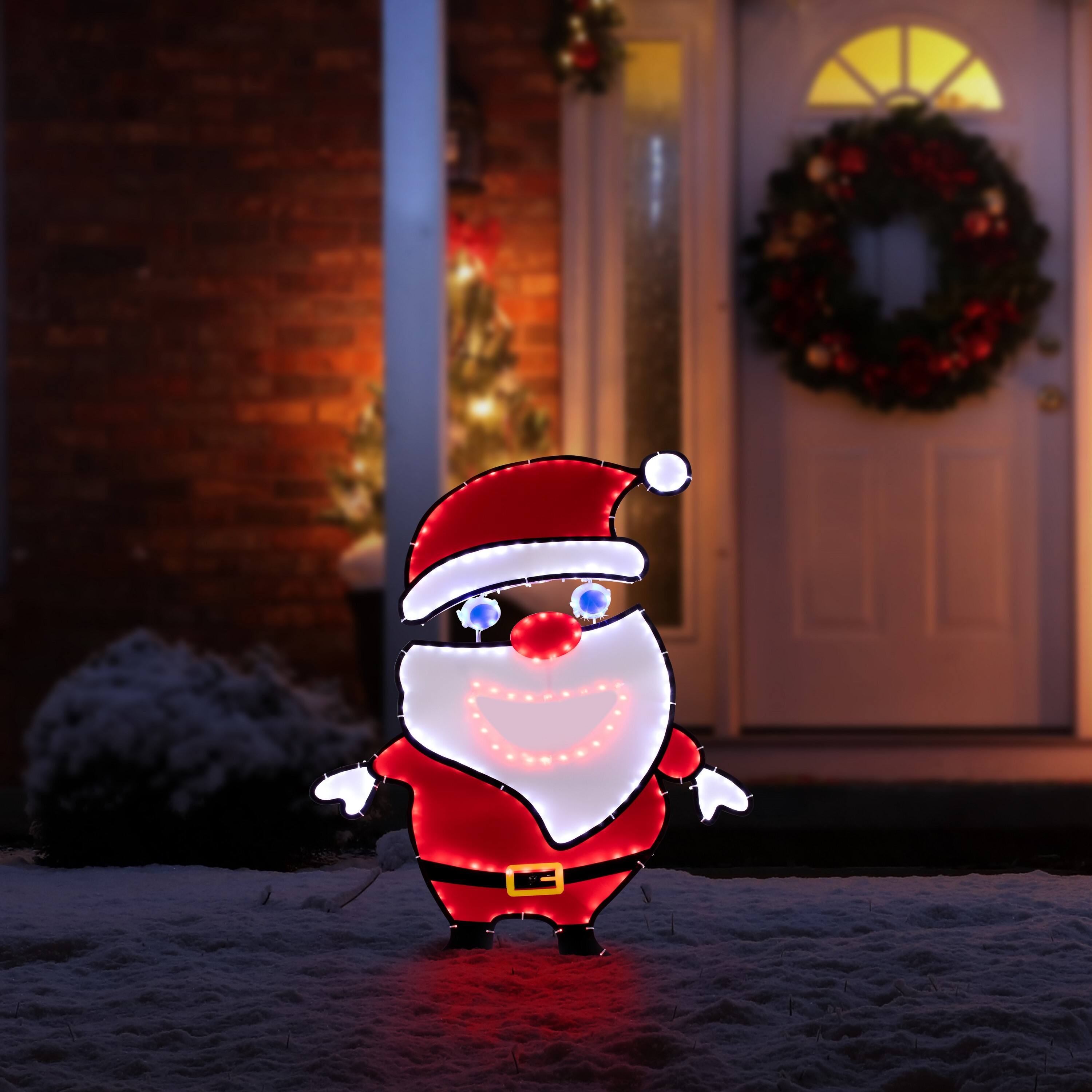 36.75&#x22; Singing Sculpture Santa
