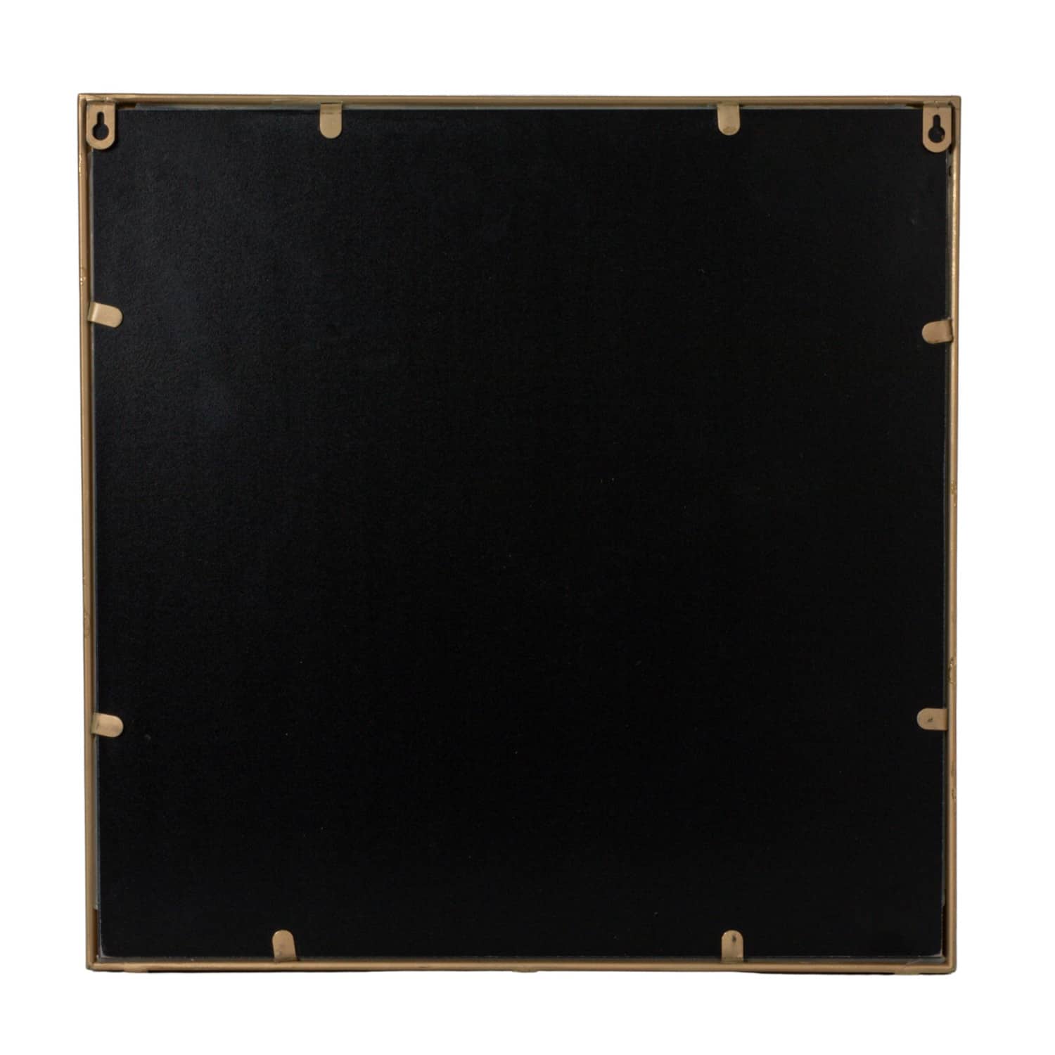 Hello Honey® 20" Gold Metal Wall Mirror with Reclaimed Wood Base