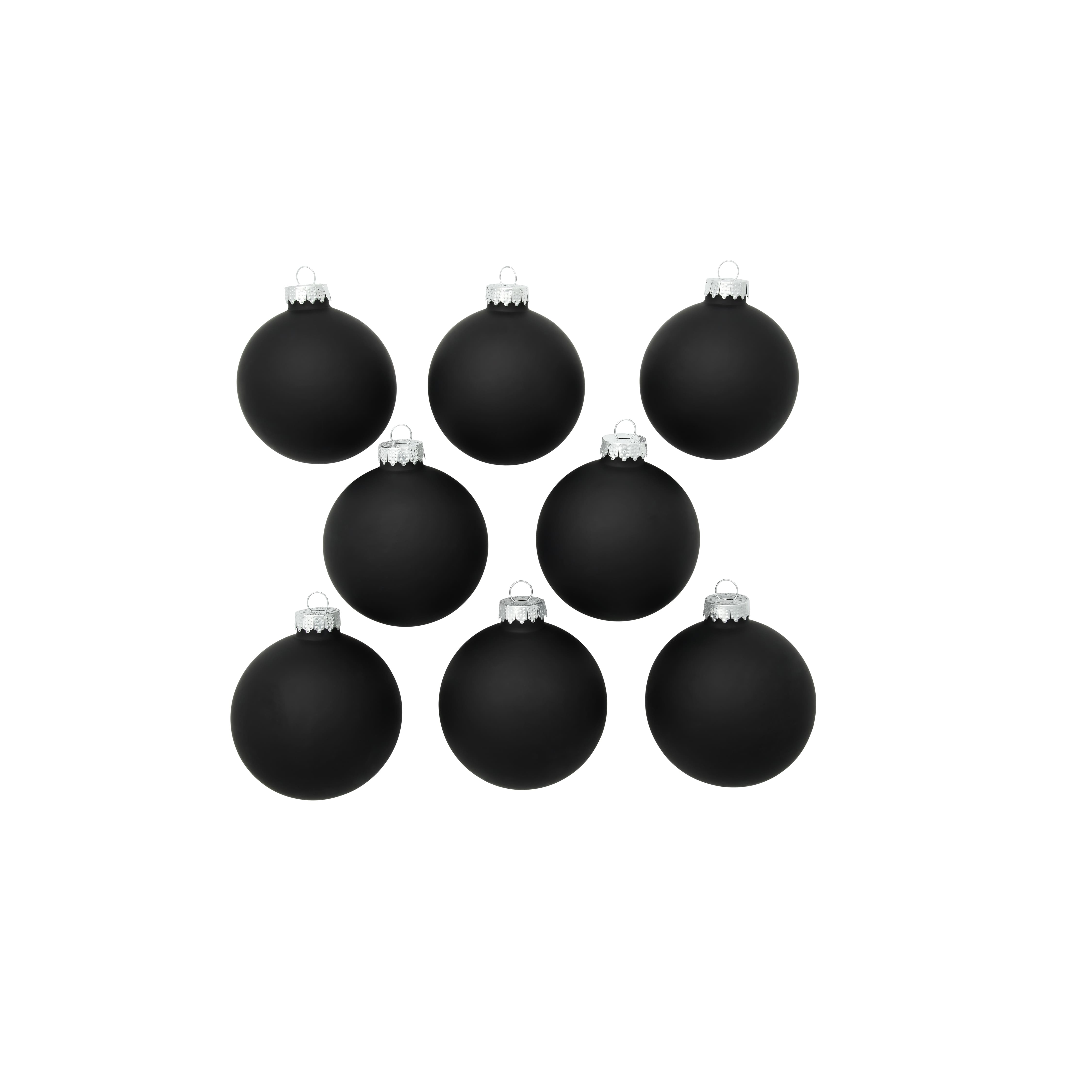 Whitehurst 8ct. 3.25&#x22; Matte Glass Ball Ornaments