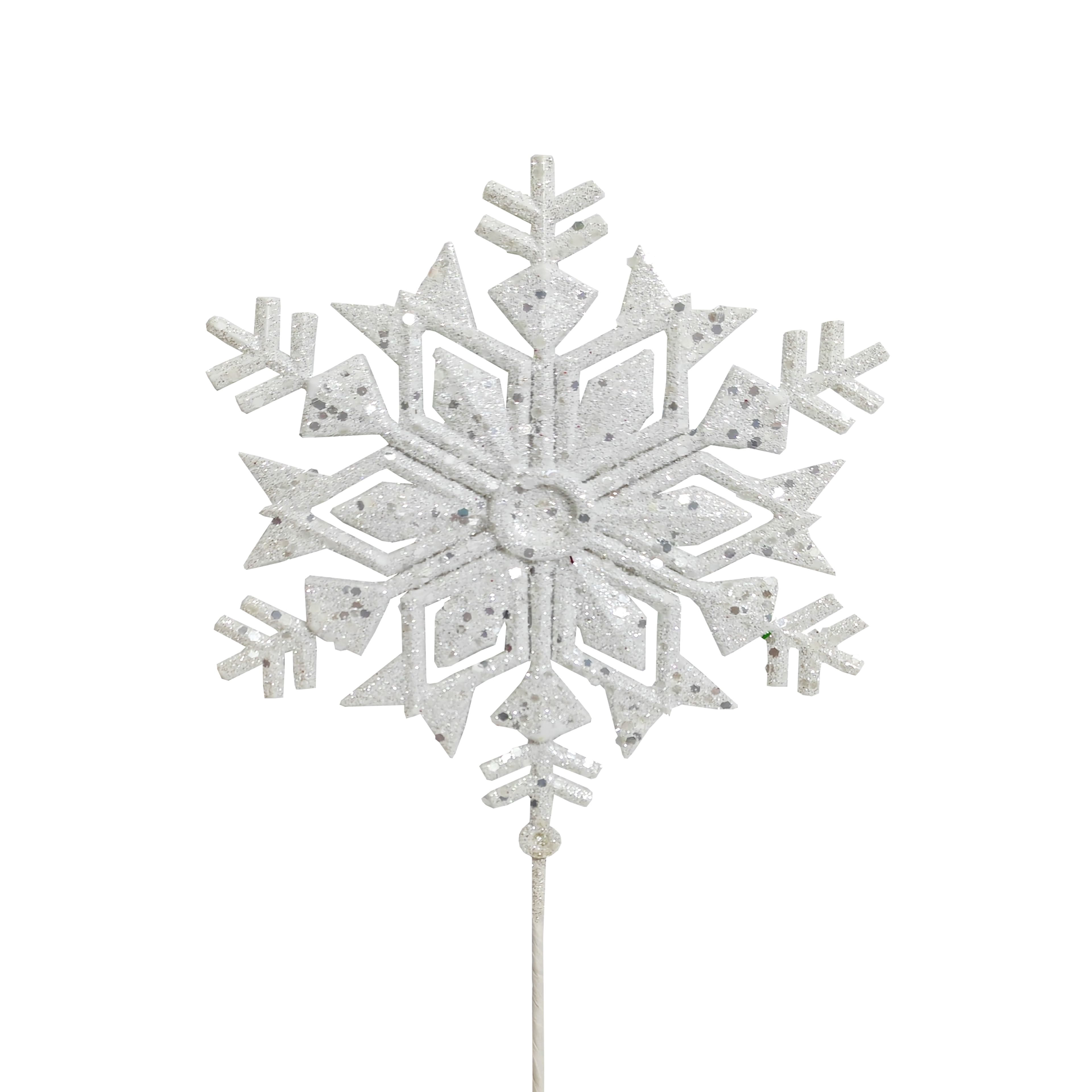 12&#x22; White Intricate Snowflake Pick by Ashland&#xAE;