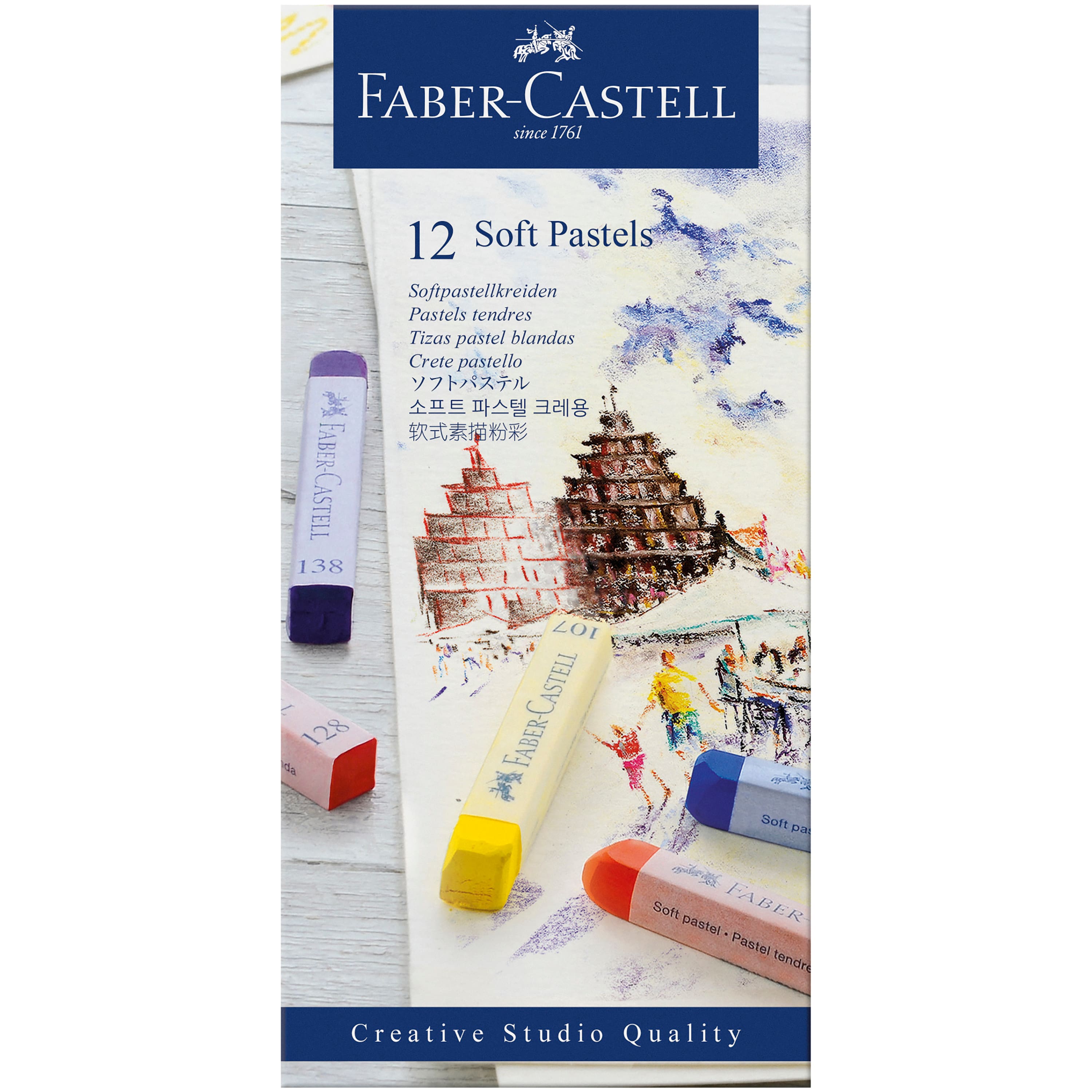 Faber-Castell® Full Length 12 Color Soft Pastel Stick Set