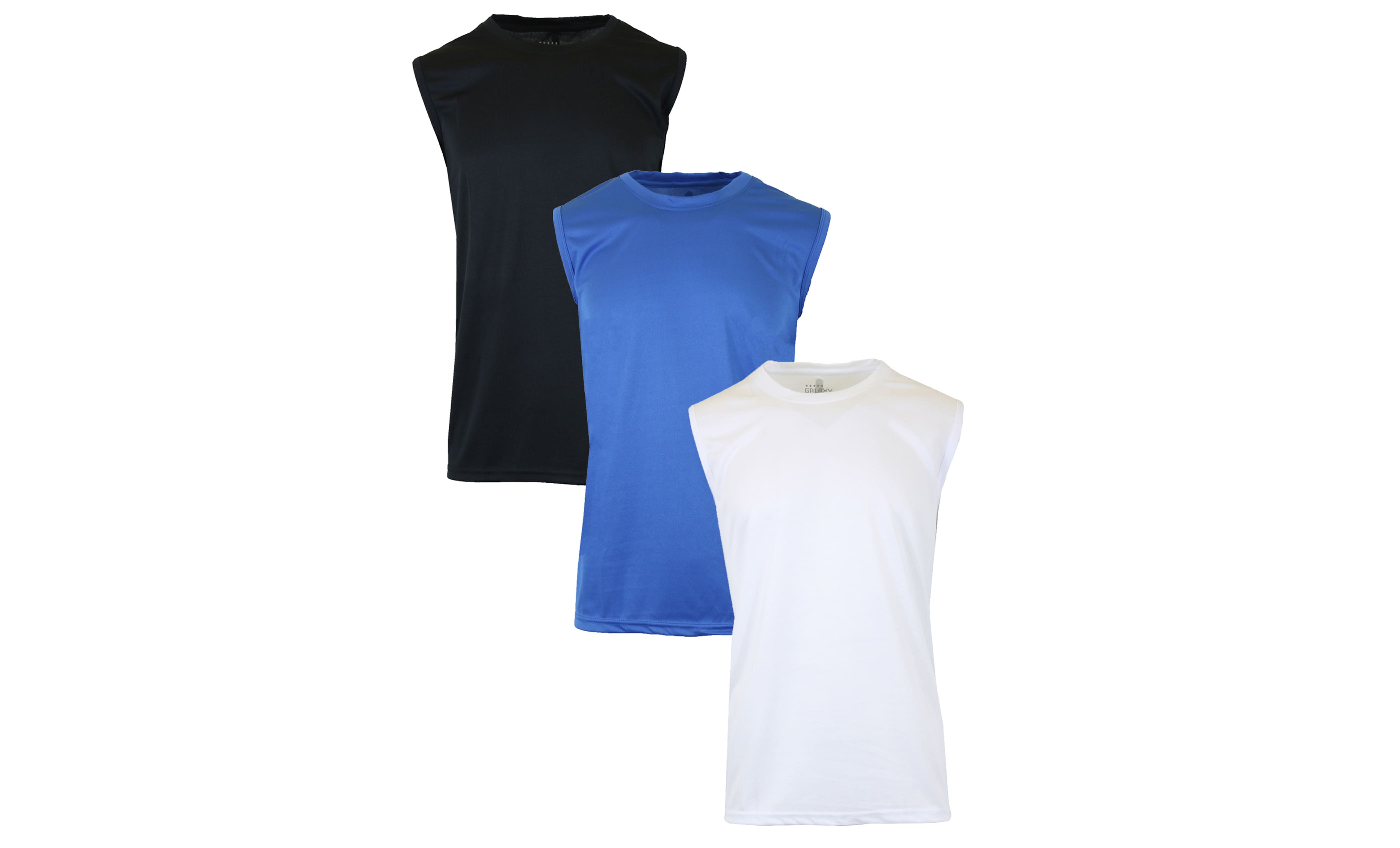 Galaxy by Harvic Performance Men's Muscle T-Shirt 3 Pack