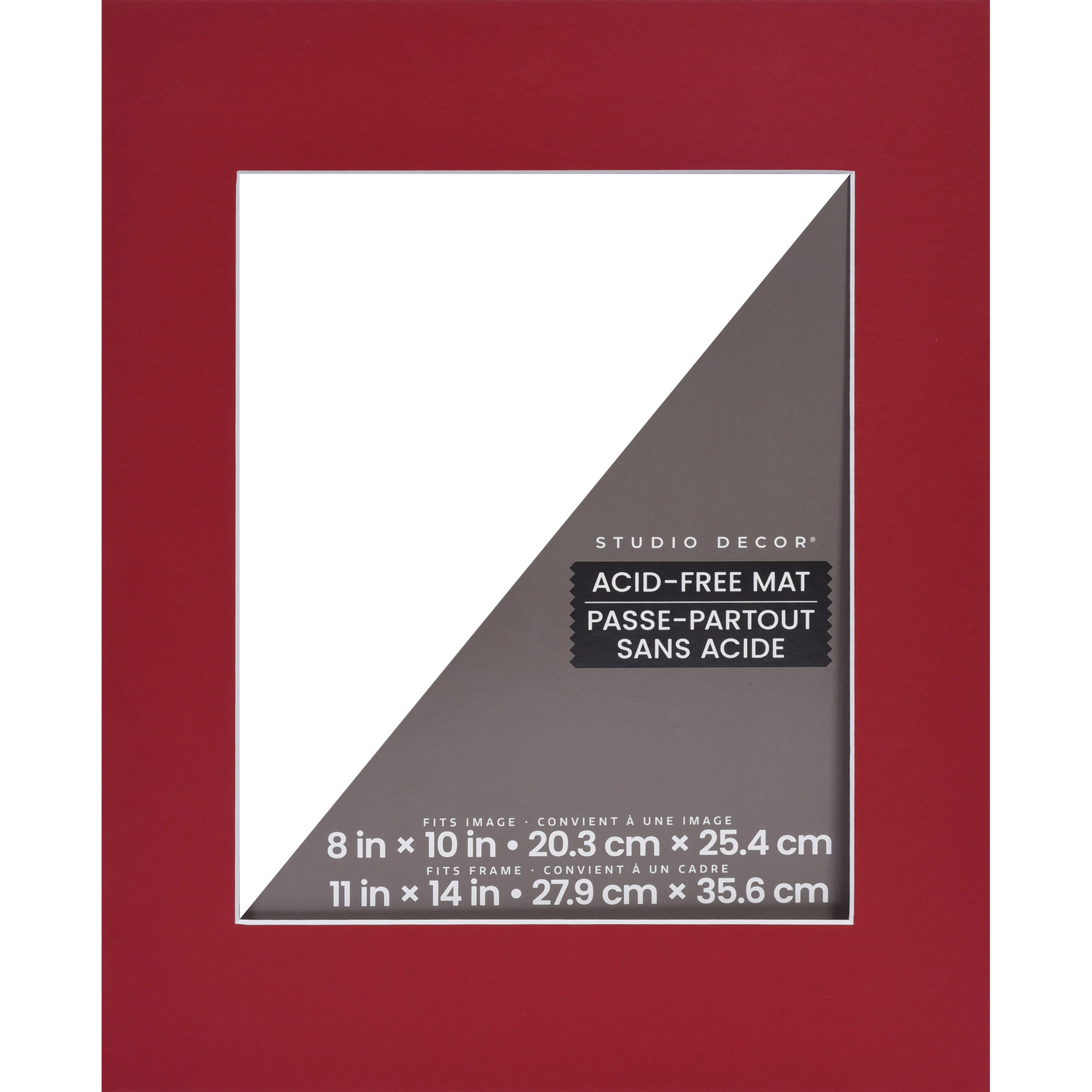 11&#x22; x 14&#x22; Red Mat, 8&#x22; x 10&#x22; Opening Size by Studio D&#xE9;cor&#xAE;