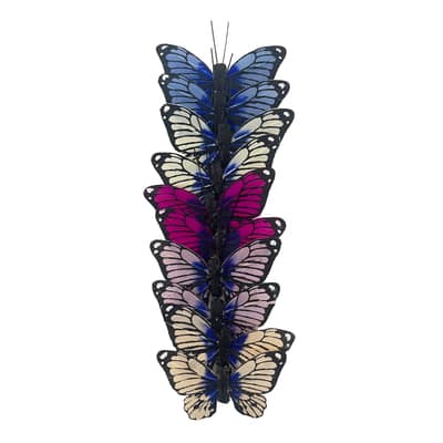 2.5" Blue & Purple Feather Butterflies, 10ct. by Ashland® image