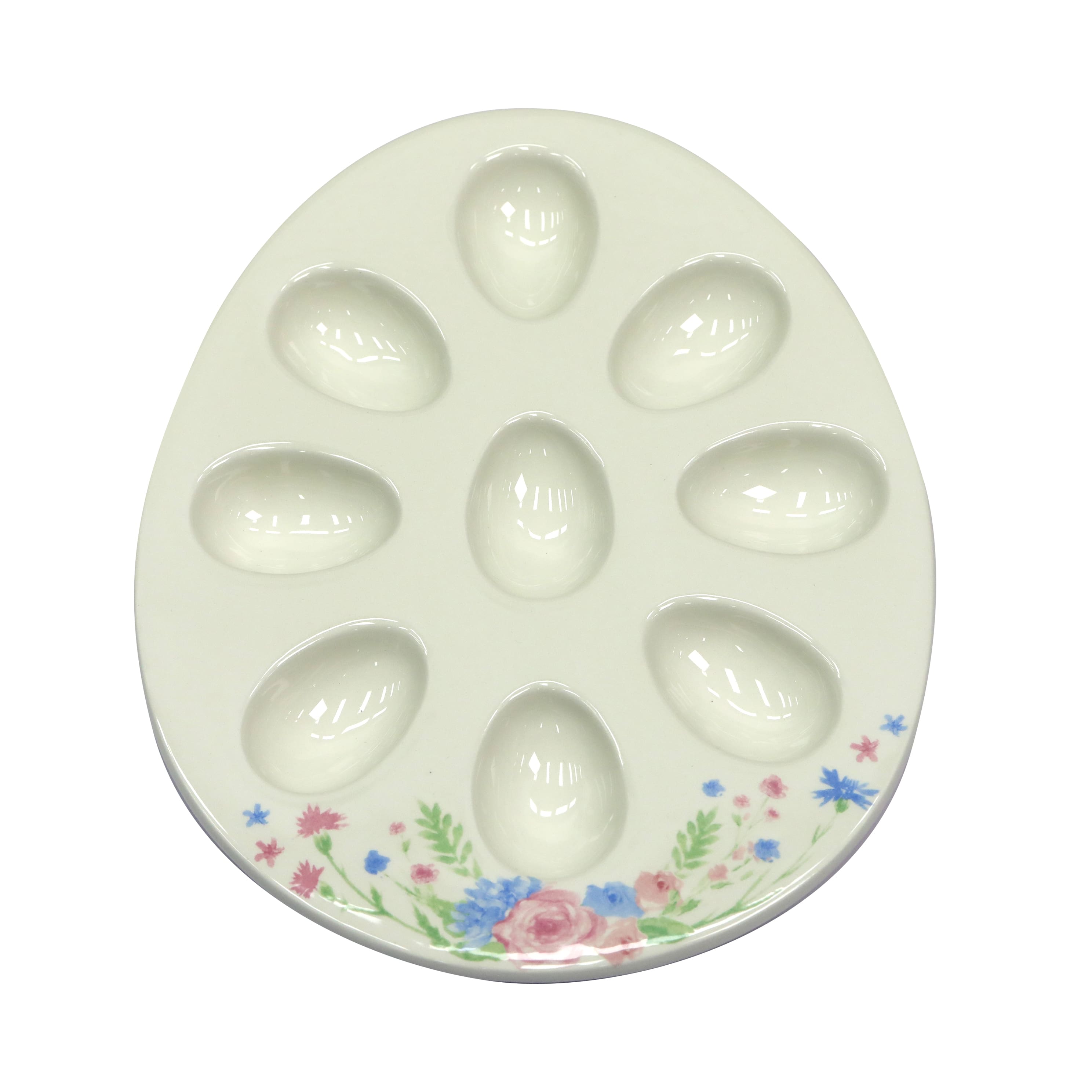 11&#x22; Ceramic Egg Plate by Celebrate It&#xAE;
