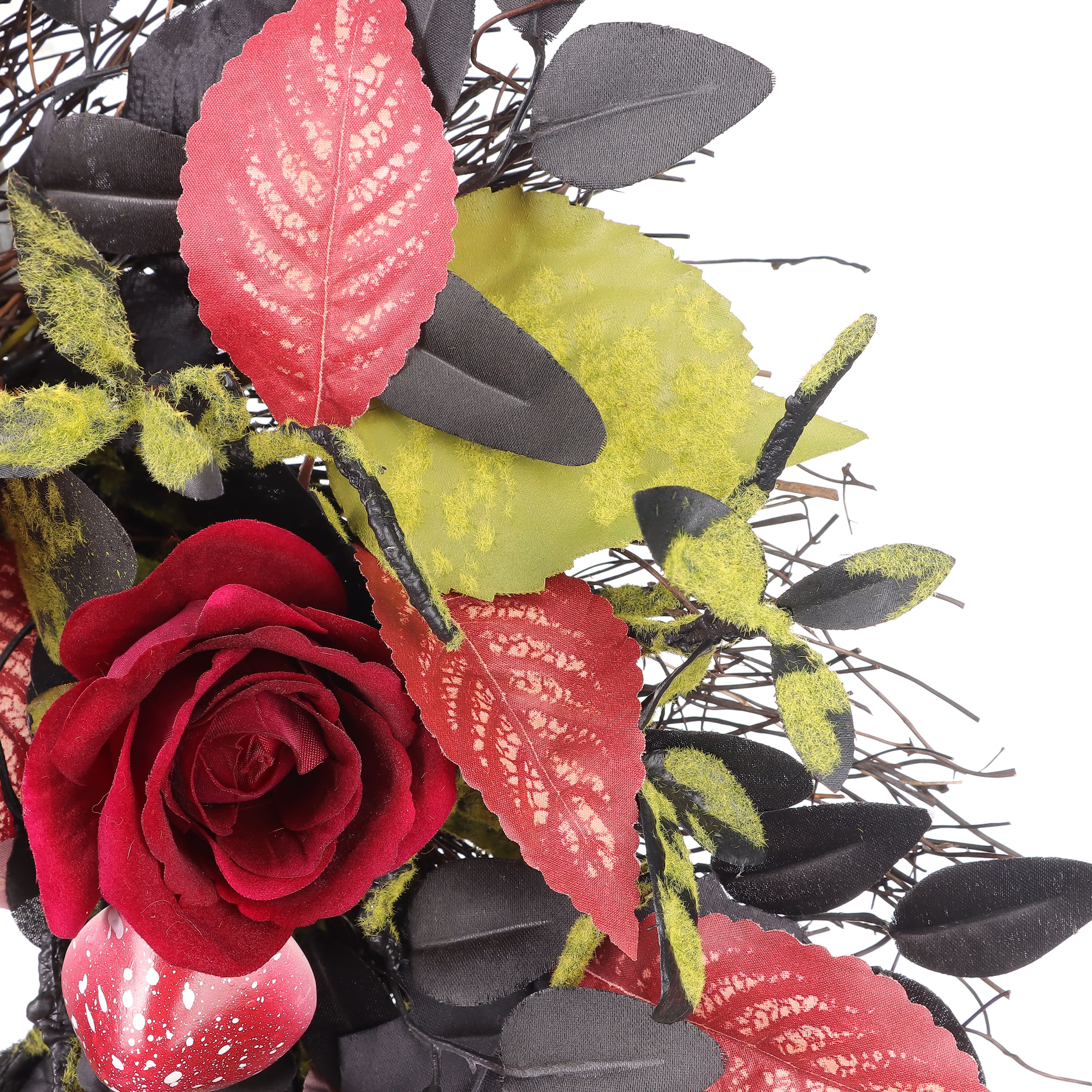 24&#x22; Black &#x26; Red Rose Wreath by Ashland&#xAE;