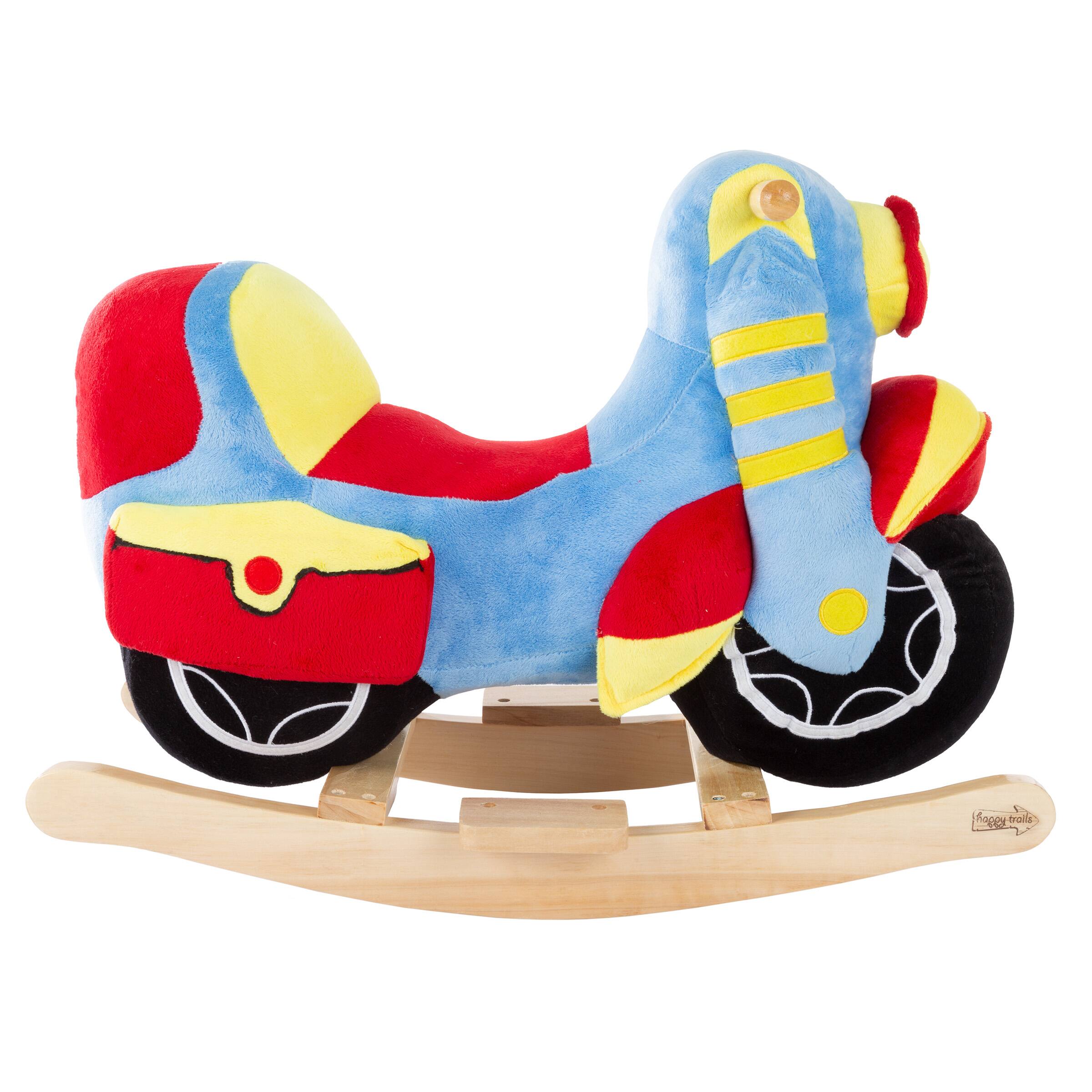 Toy Time Plush Ride-On Rocking Motorcycle