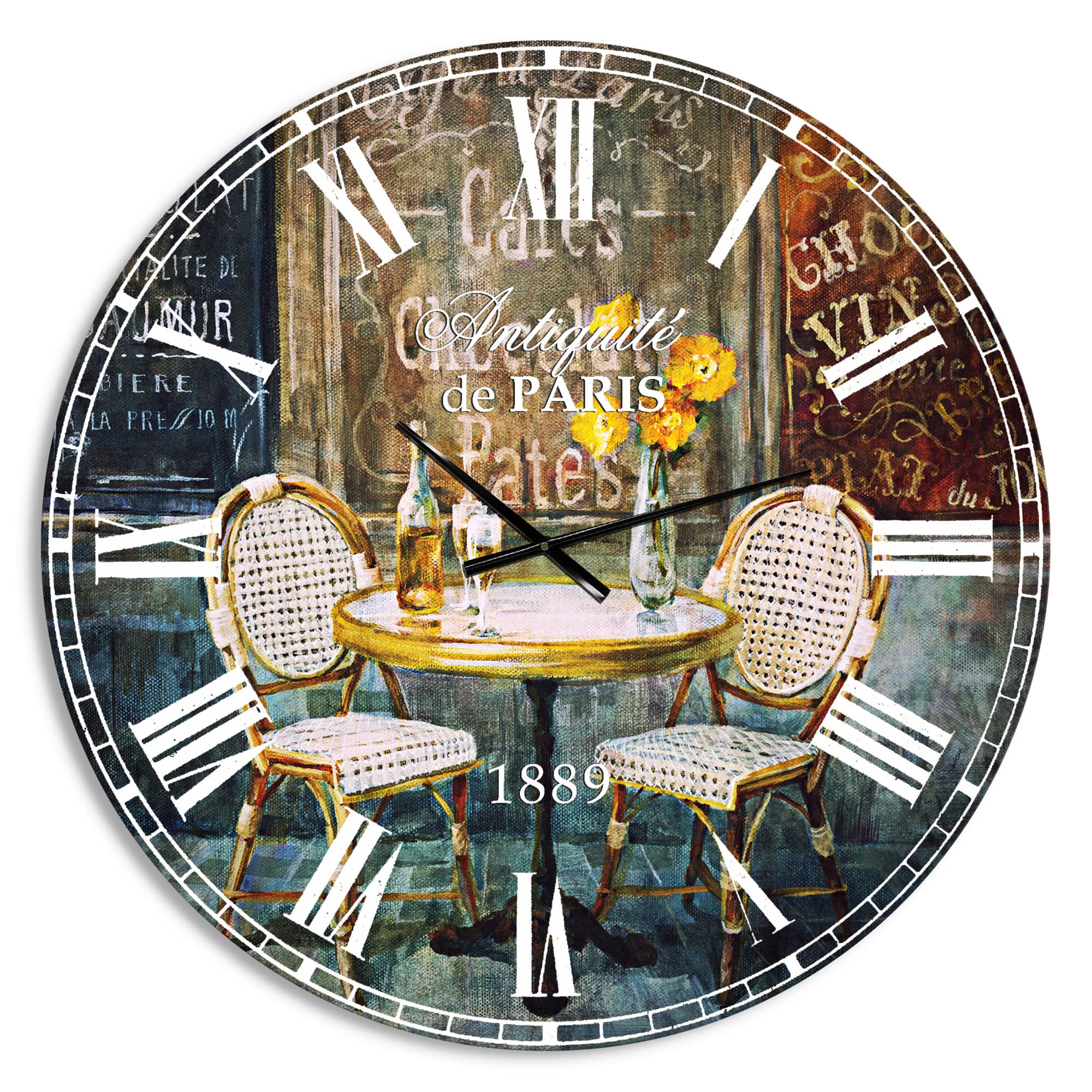Designart &#x27;French Cafe Traditional Wall Clock