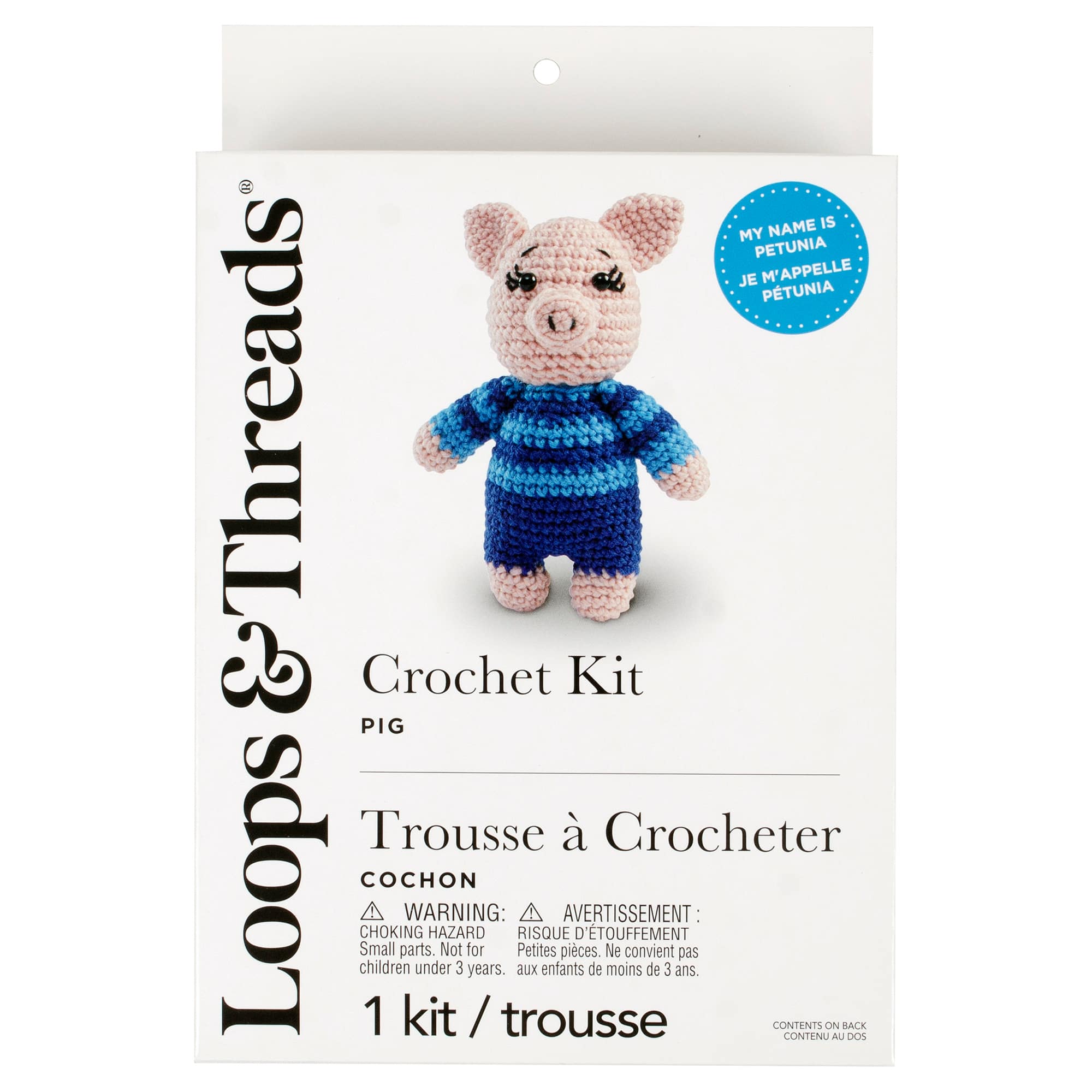Intermediate Pig Amigurumi Crochet Kit by Loops &#x26; Threads&#xAE;