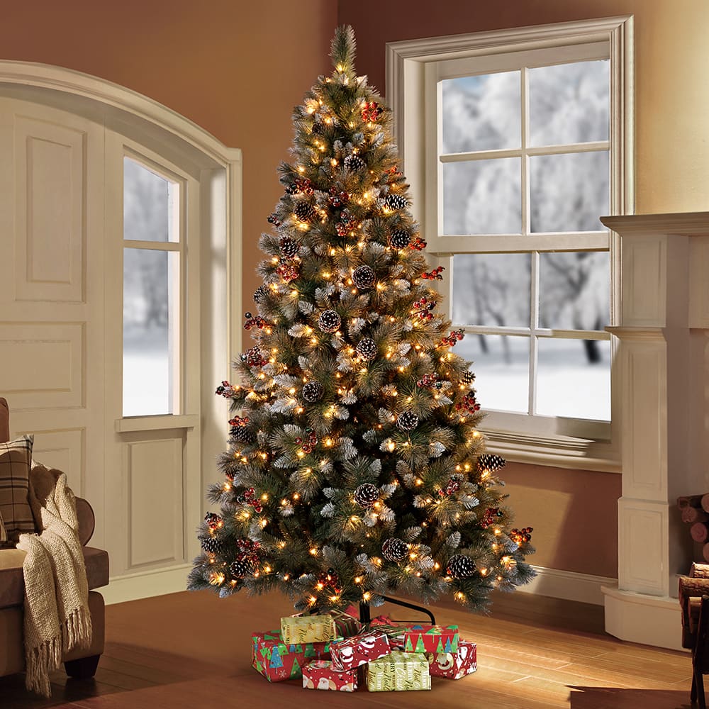 7.5ft. Pre-Lit Sterling Pine Artificial Christmas Tree, Clear Lights