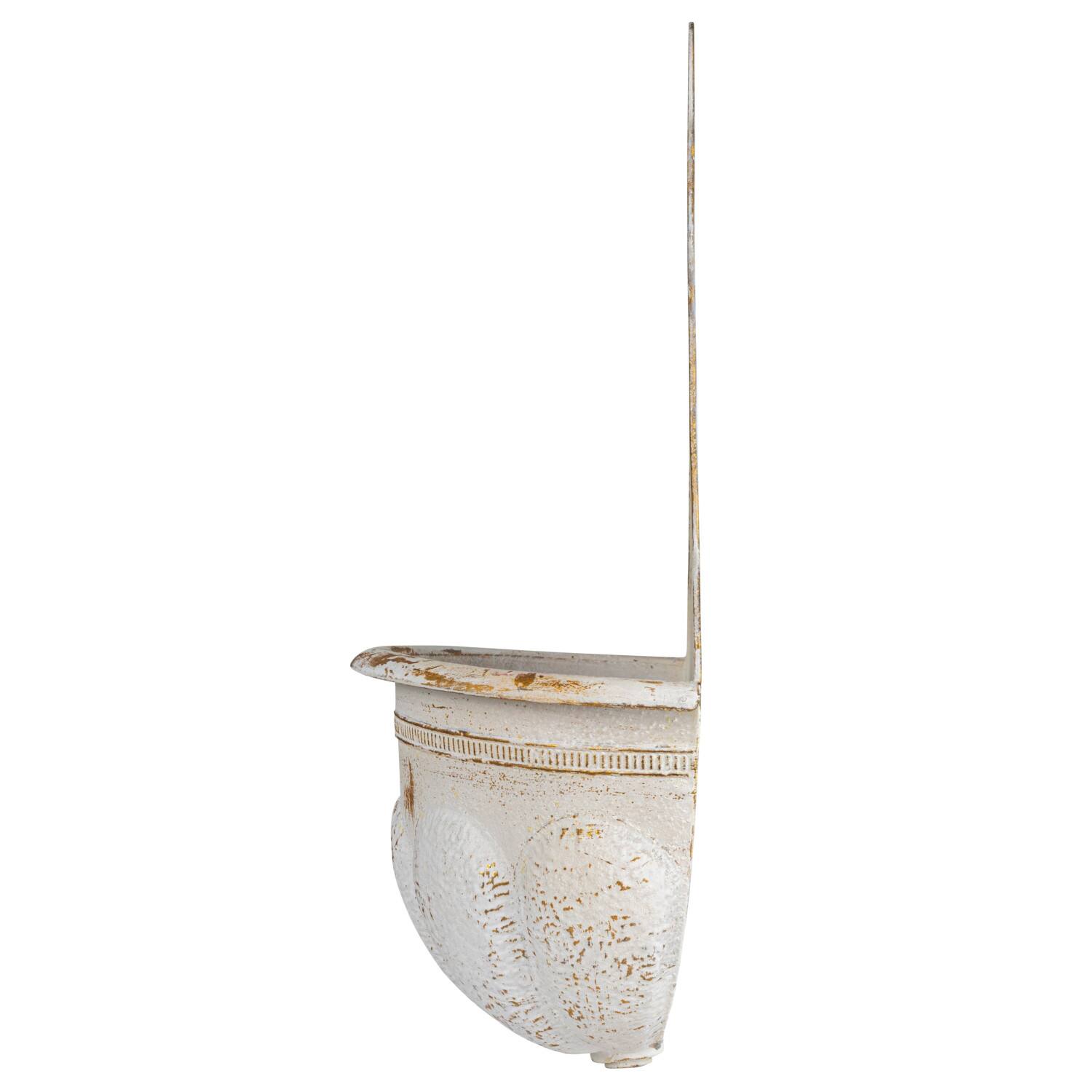 Hello Honey® 28.5" White Distressed Finish Metal Wall-Mounted Planter