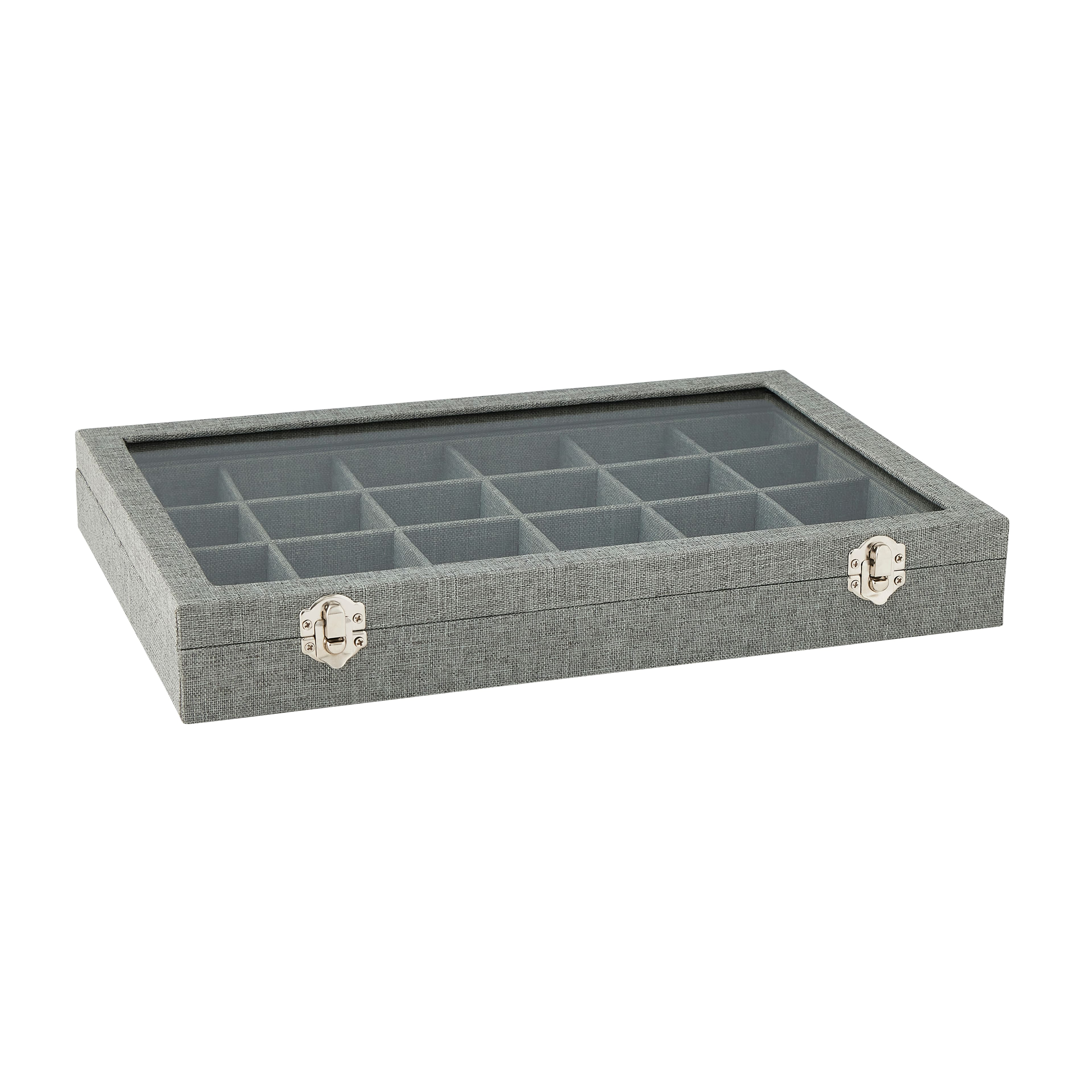 6 Pack: Gray Jewelry Tray with Lid by Bead Landing™