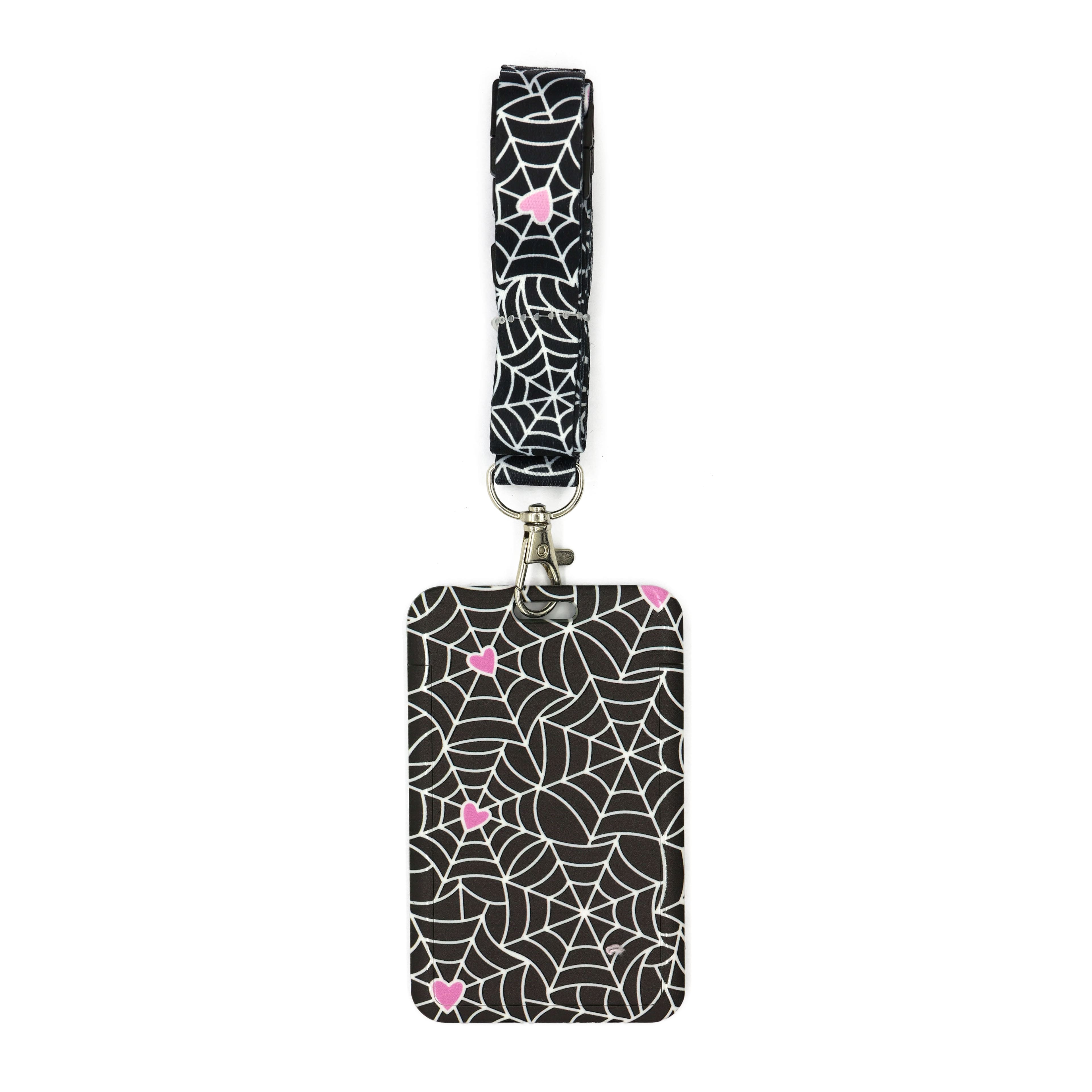 Black Spider Web Lanyard ID Holder by Creatology&#x2122;