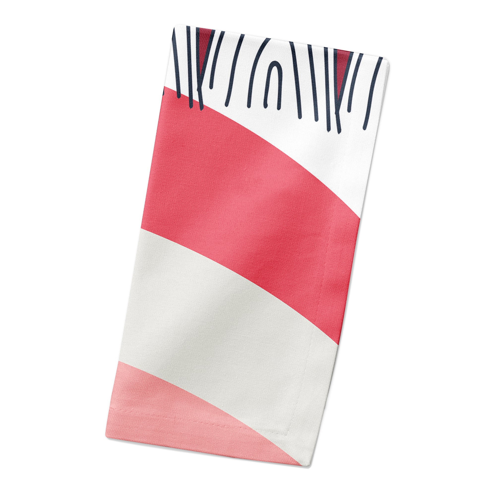 Funky Wave Pattern 10" x 10" Cotton Twill Napkin