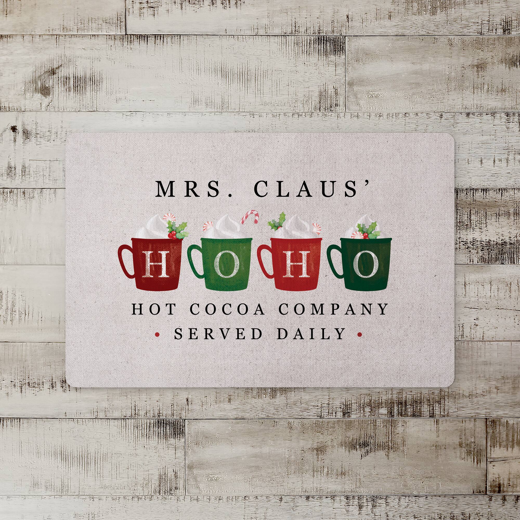Mrs Claus Hoho Cocoa 27x18 Floor Mat