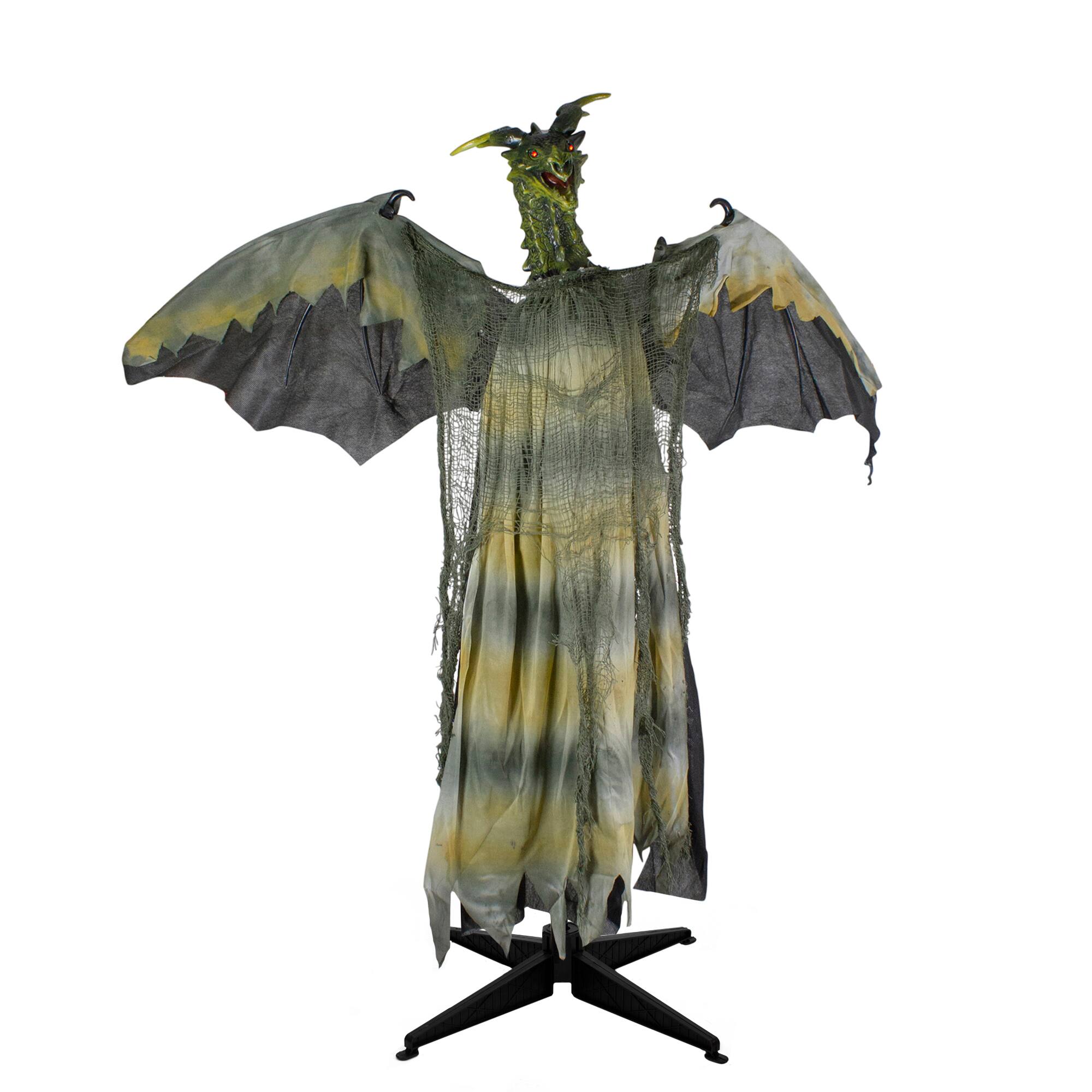 39&#x22; Lighted &#x26; Animated Dragon Halloween Decoration