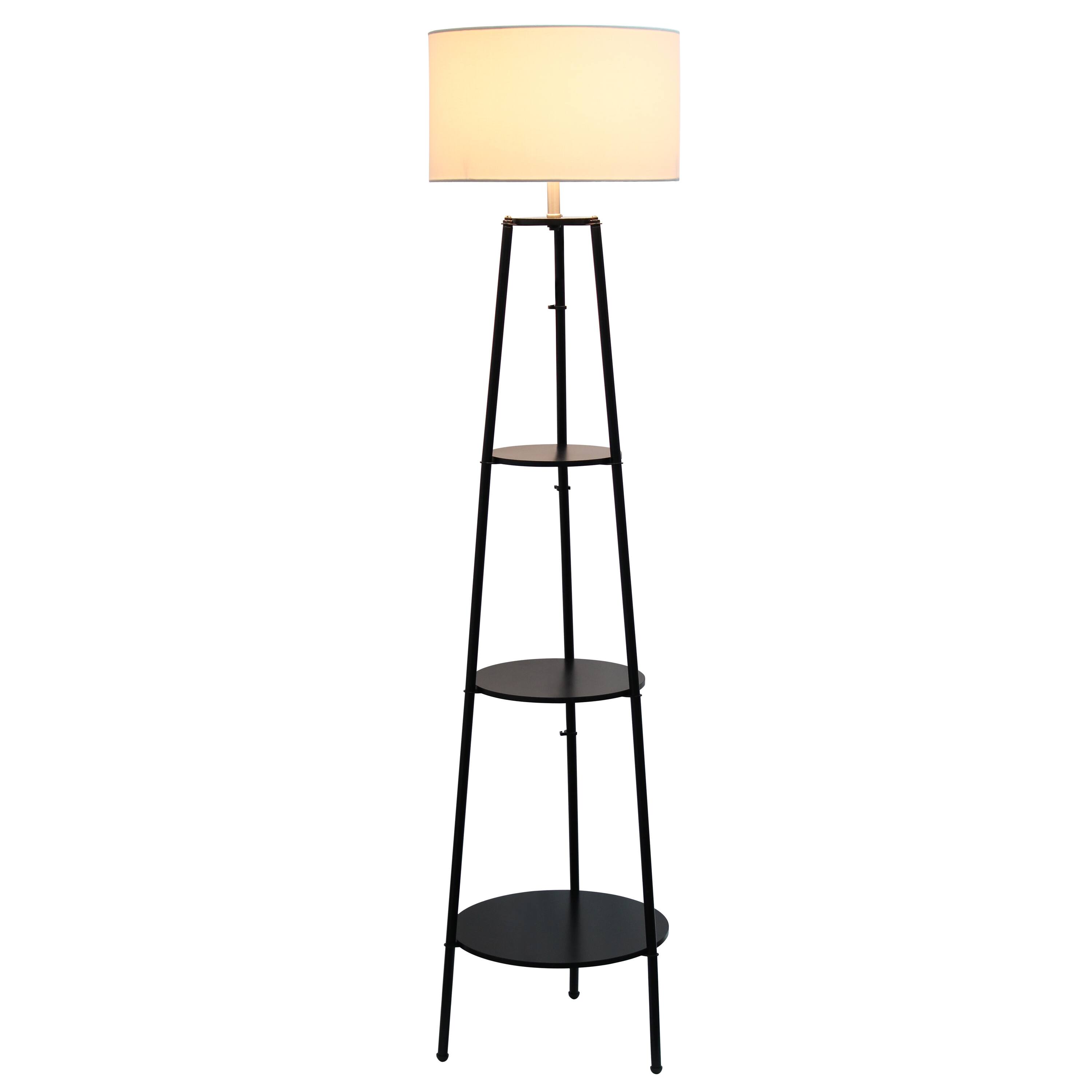 Simple Designs 62.5&#x22; Tripod 3 Tier Floor Lamp