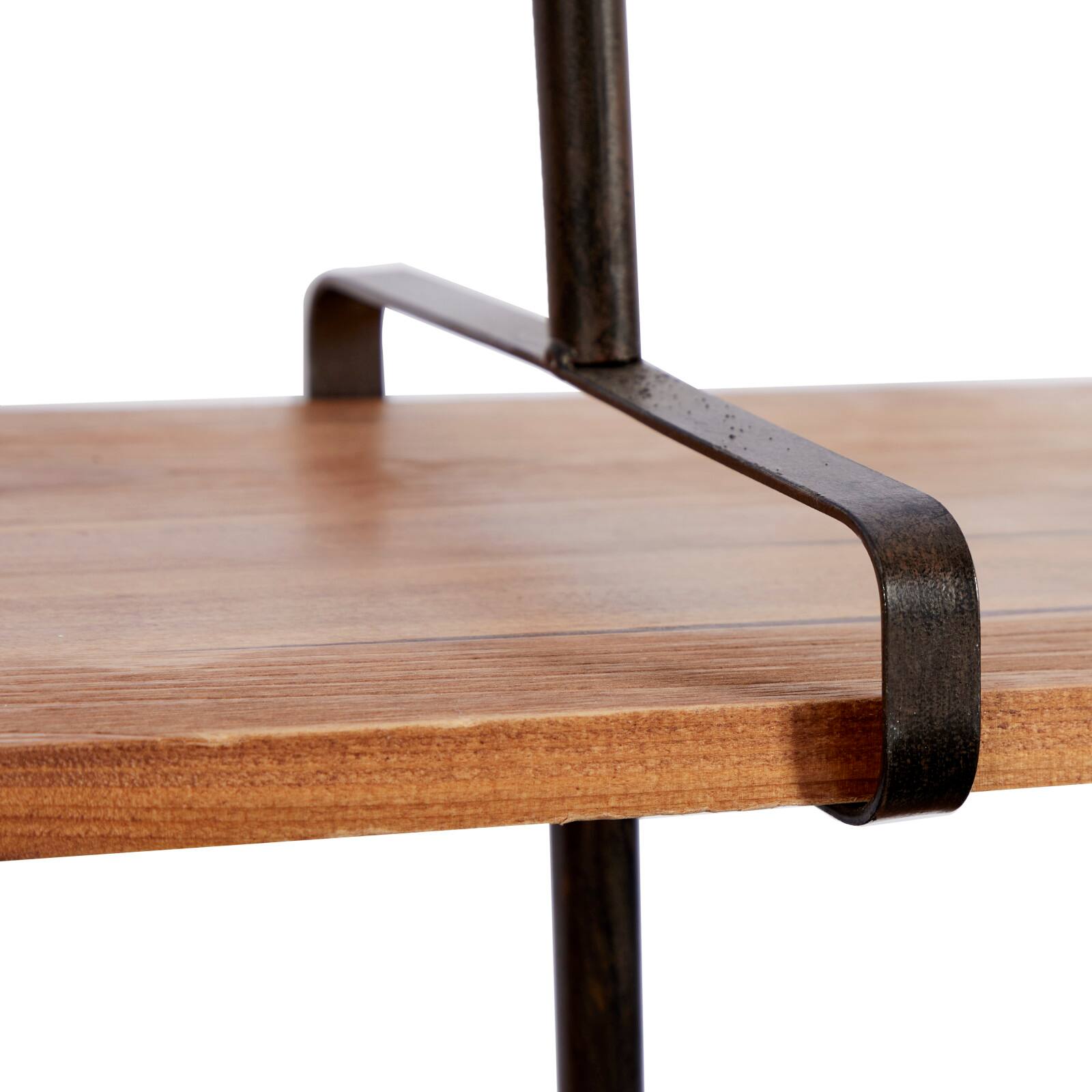 37&#x22; Brown Wood Industrial Wall Shelf
