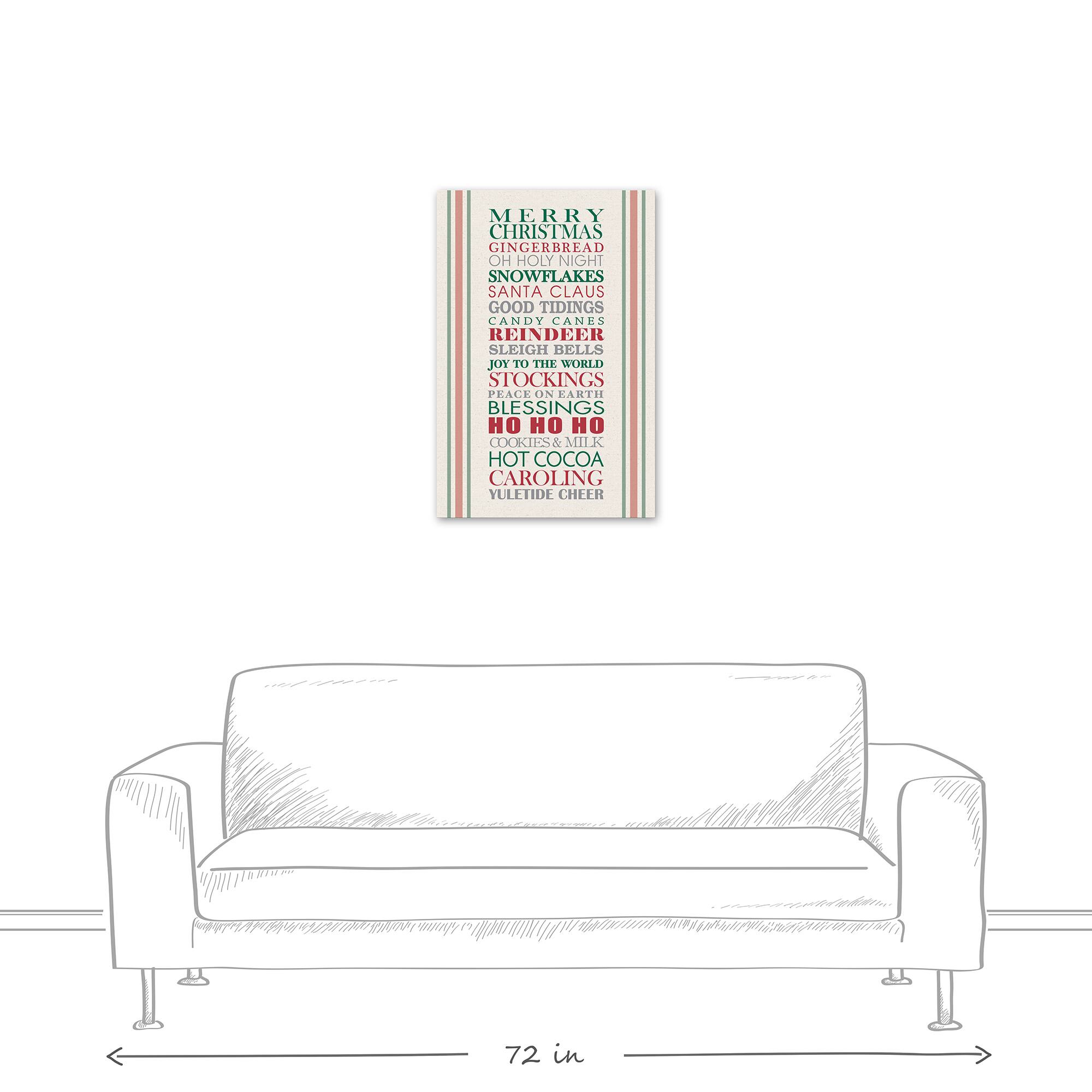 Holiday Words Canvas Wall Art