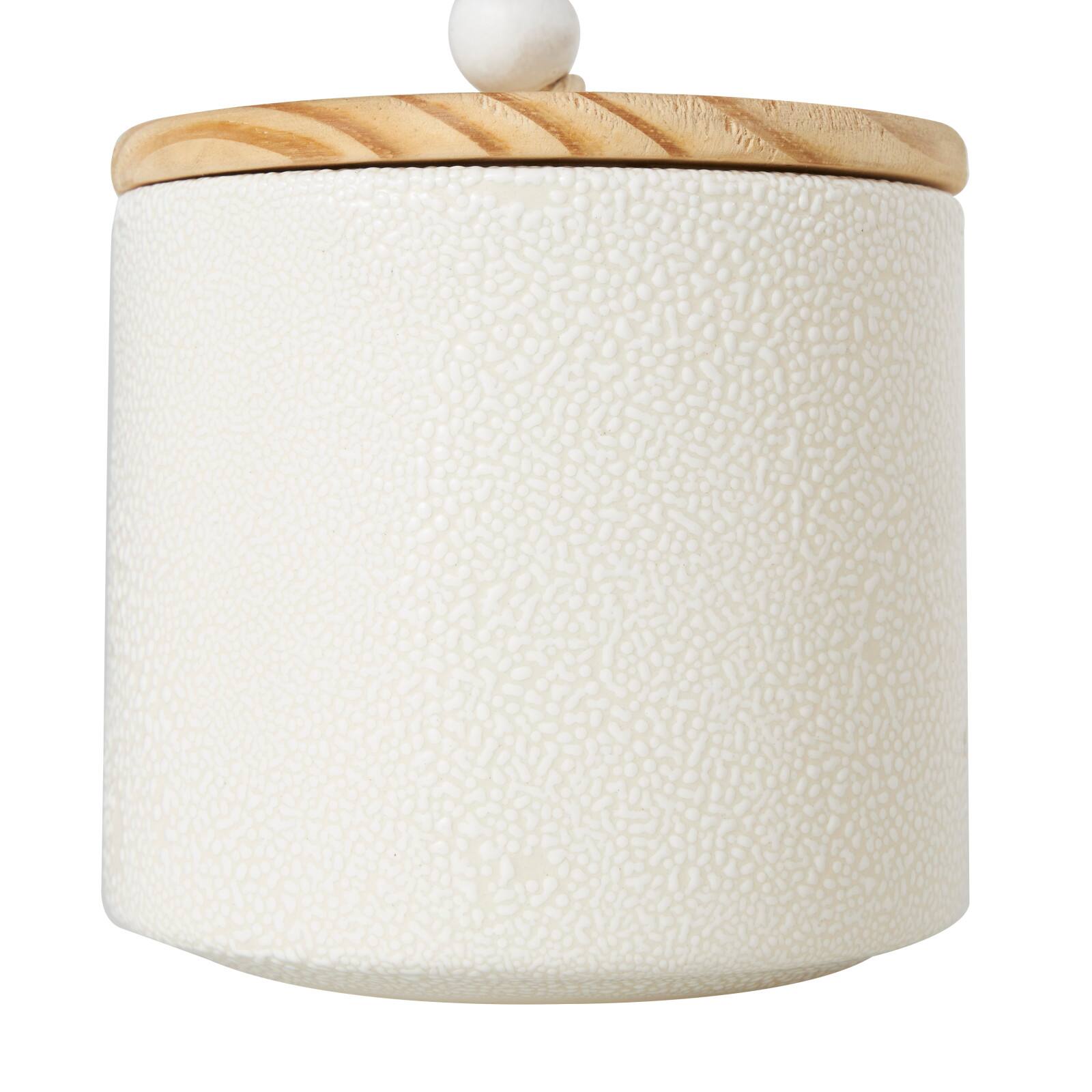 Cream Ceramic Spotted Textured Canister Set