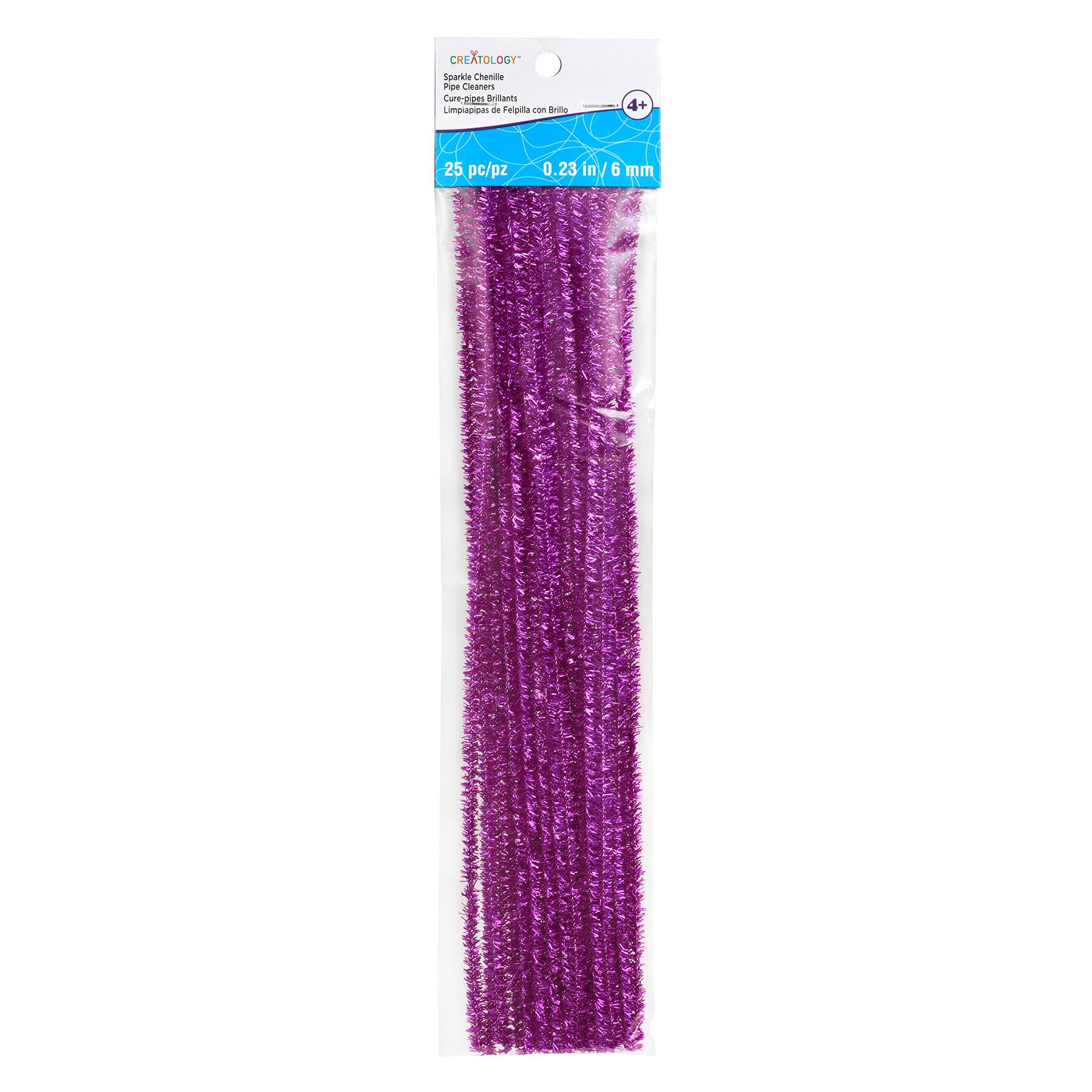 24 Packs: 25 ct. (600 total) Sparkle Chenille Pipe Cleaners by Creatology™