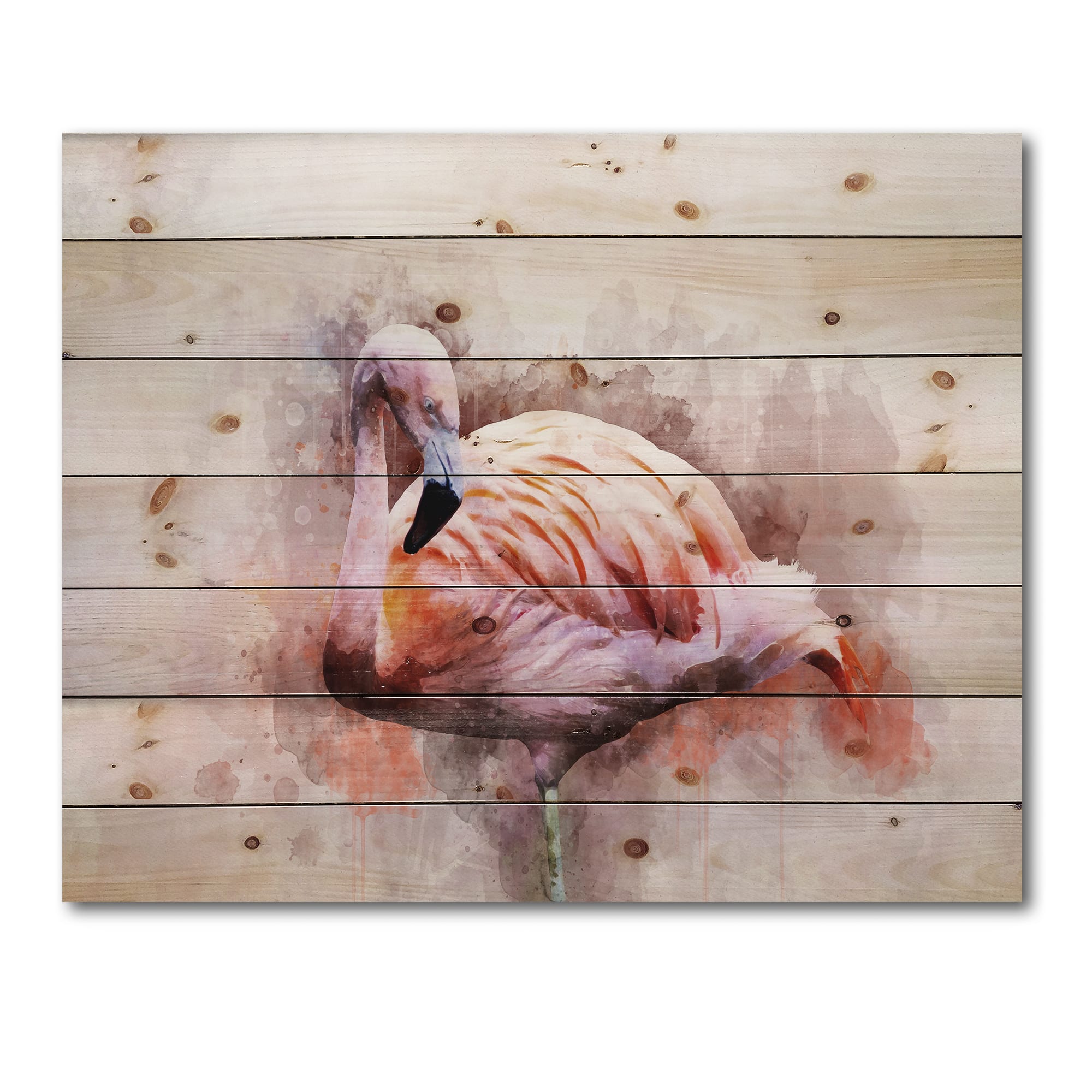 Designart - Portrait of Pink Flamingo III