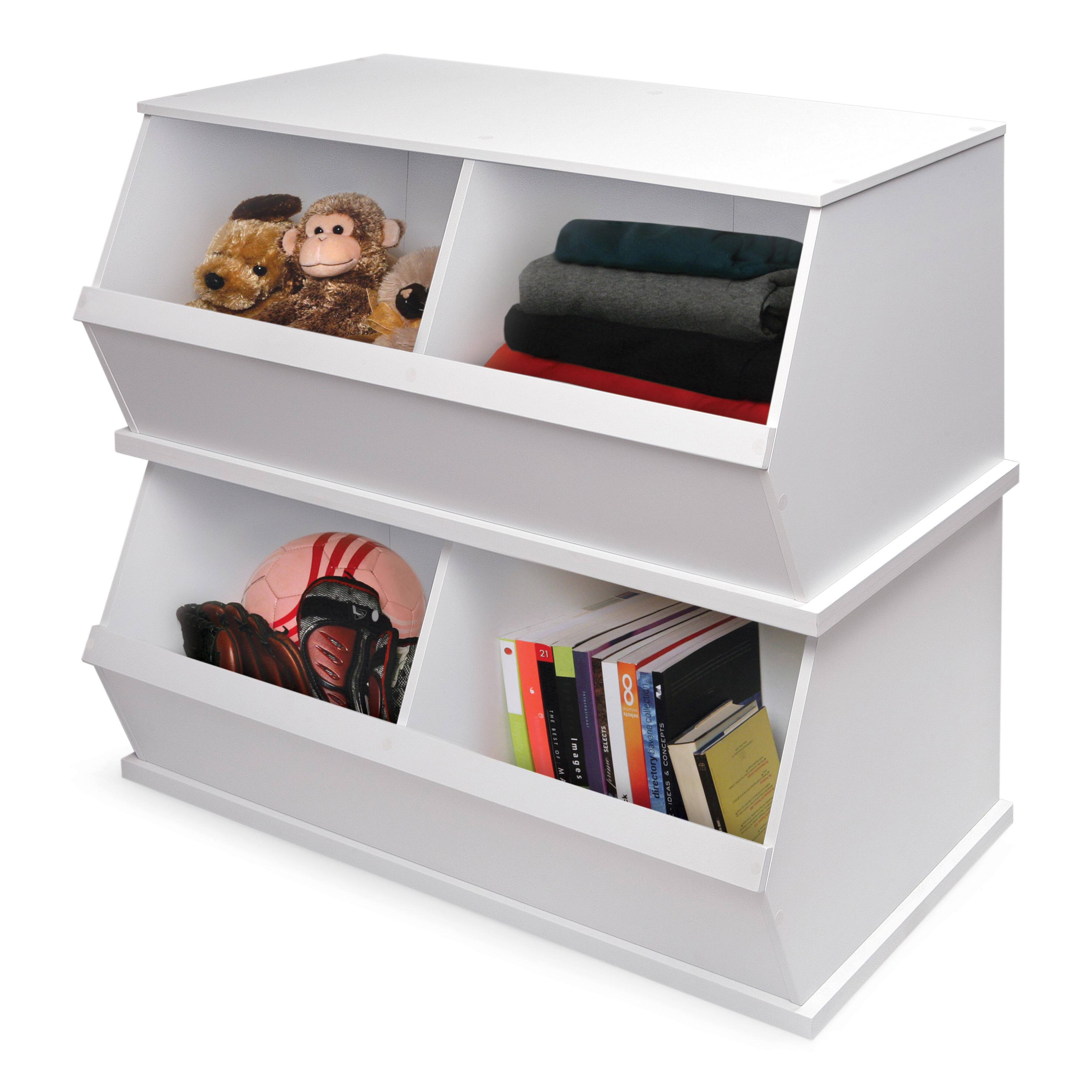 Badger Basket 2 Bin Stackable Storage Cubby