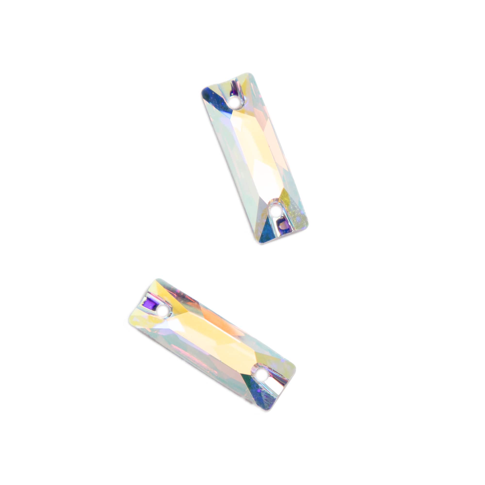 6 Packs: 2 ct. (12 total) 18mm Baguette Sew-On Austrian Crystals by Bead Landing™