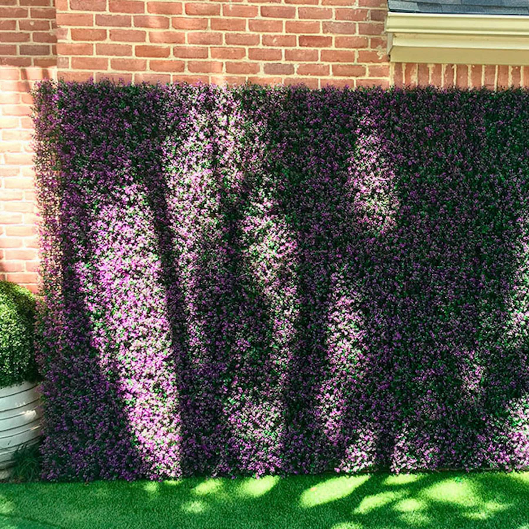 &#x22;Lavender&#x22; Artificial Foliage Plant Green Wall Panels, 4ct.