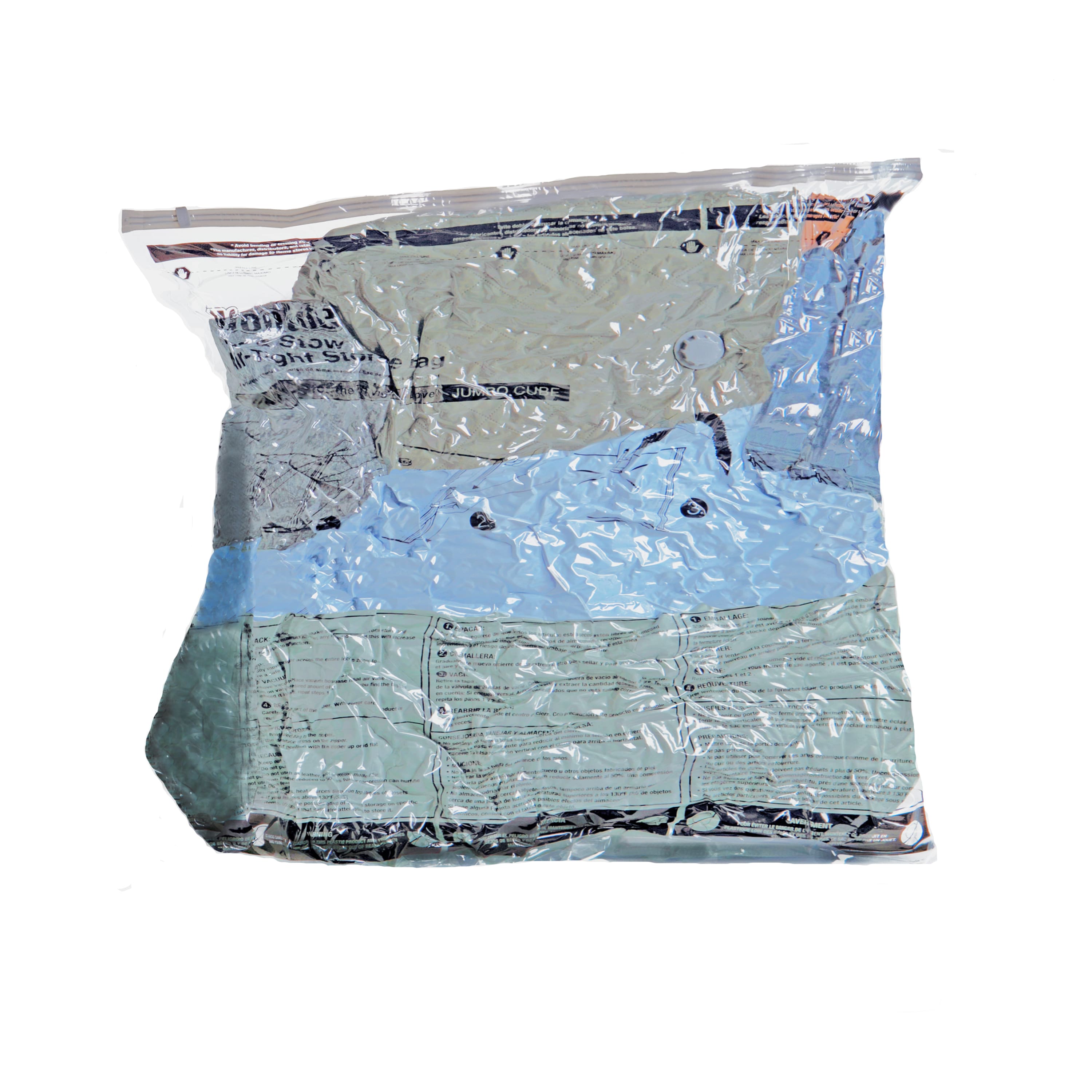 Woolite Jumbo Vacuum Storage Bags, Clear