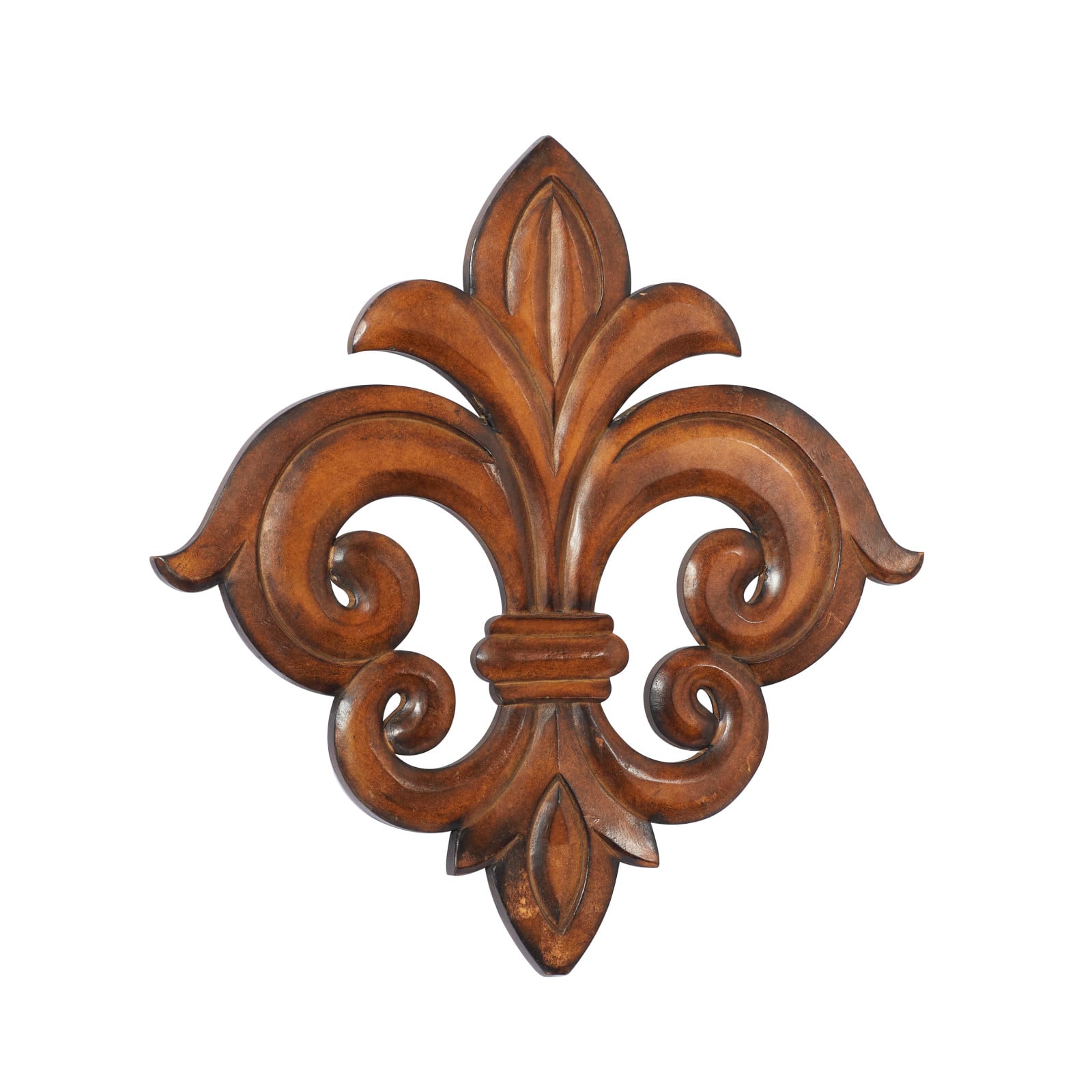 24&#x22; Brown Traditional Ornamental Wood Wall Decor