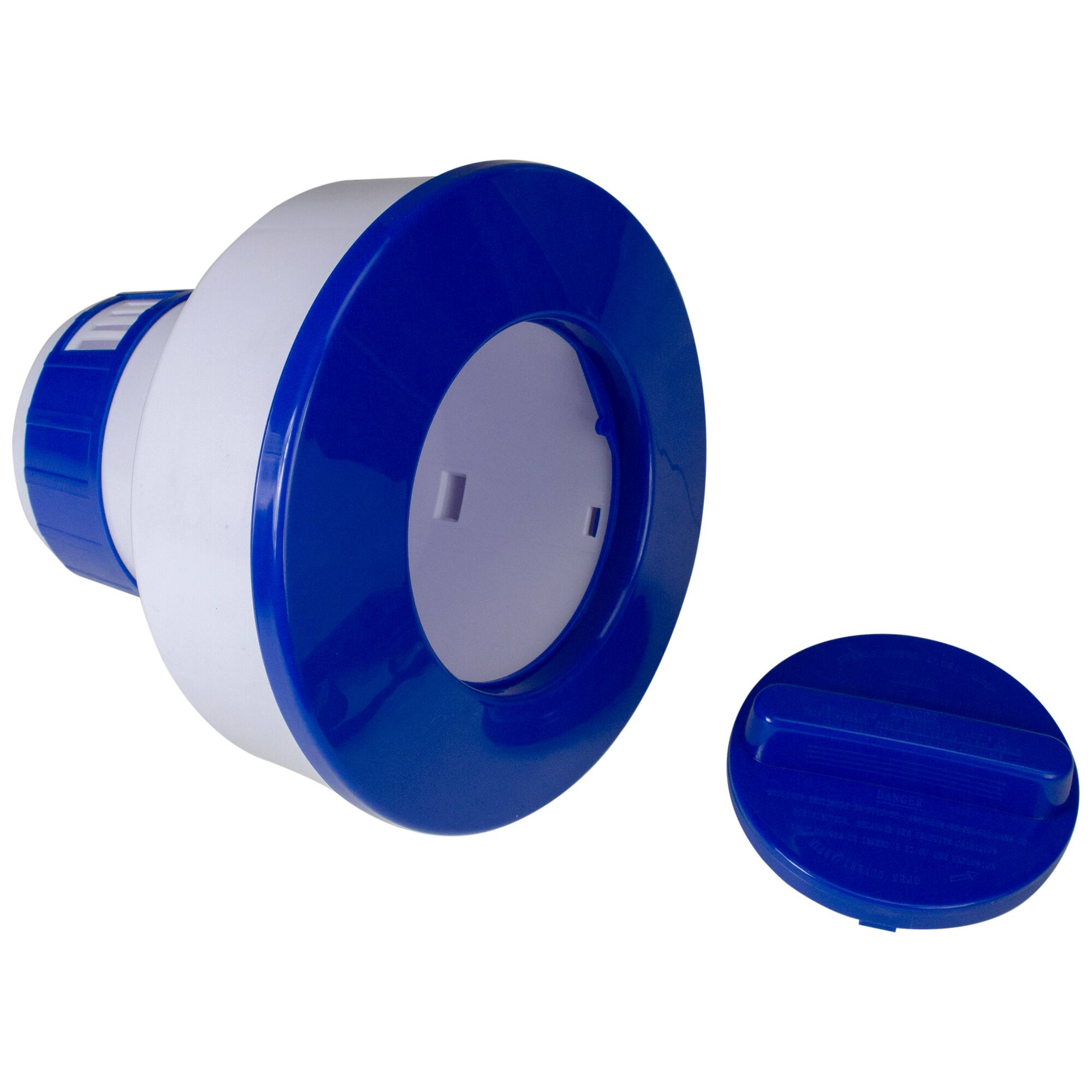 7&#x22; Blue &#x26; White Floating Swimming Pool Chlorine Dispenser